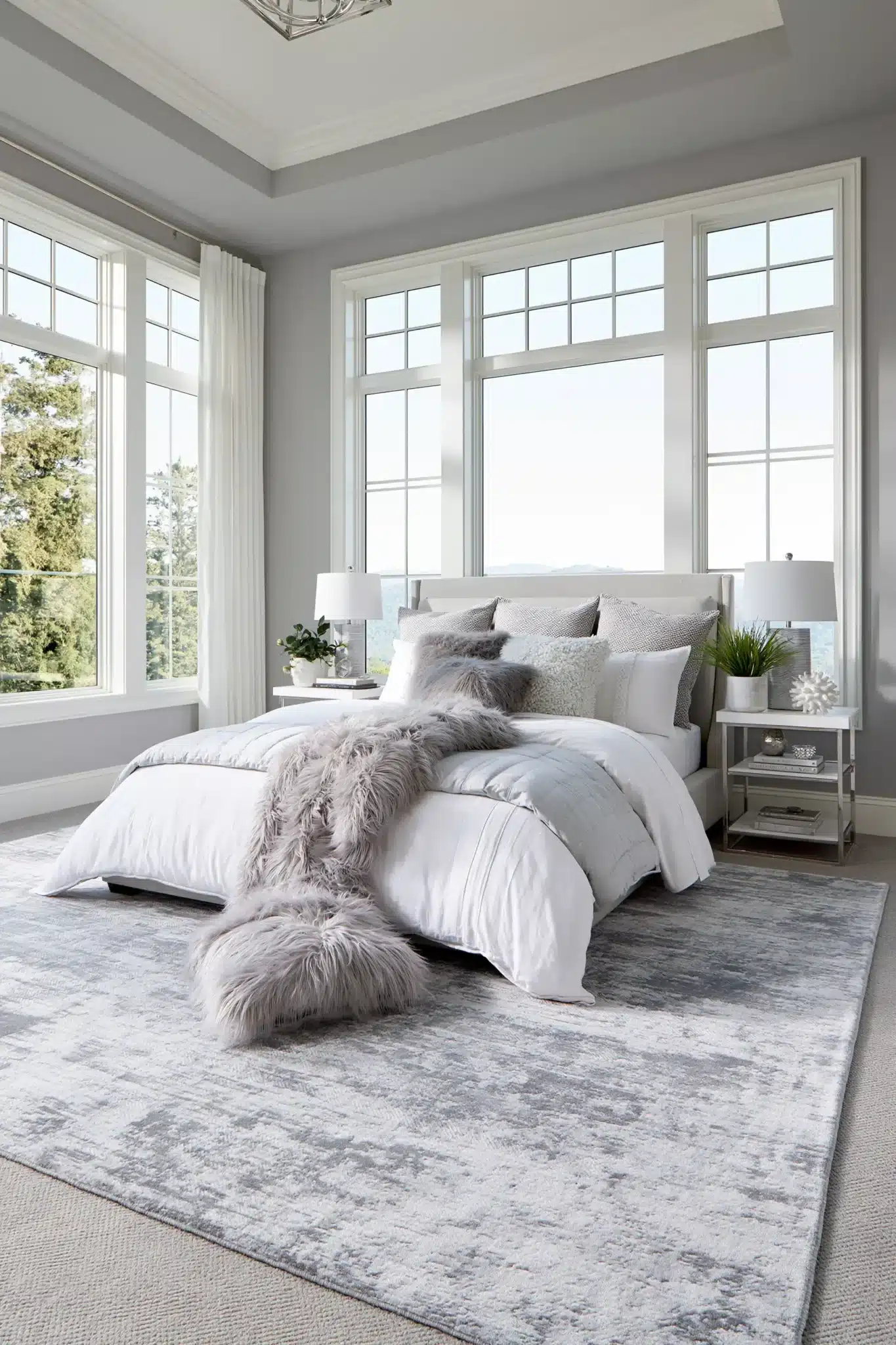 29 Grey and White Bedroom Ideas That Never Feel Flat 19