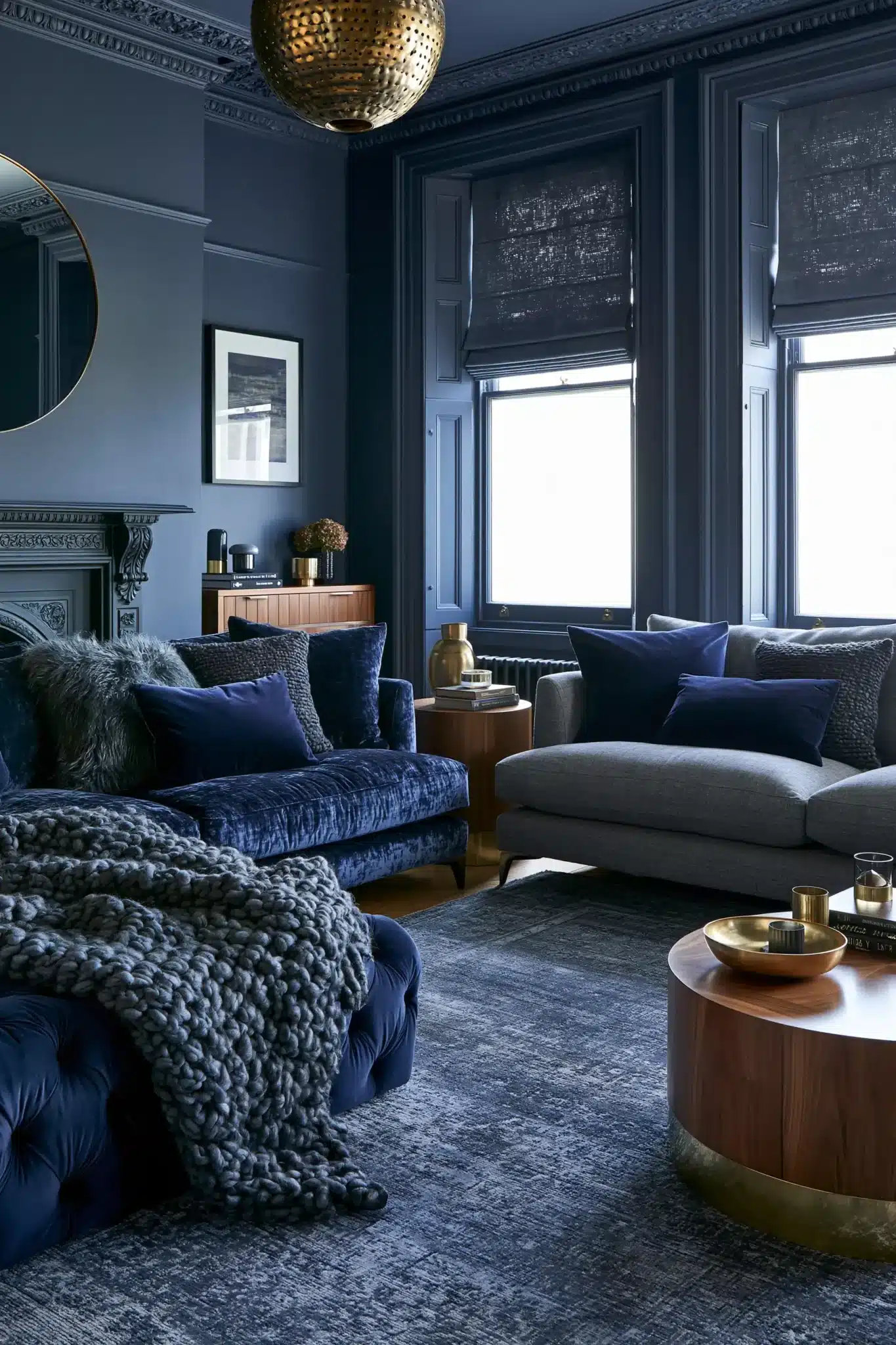 29 Navy Blue and Grey Living Room Ideas That Feel Grounded 19