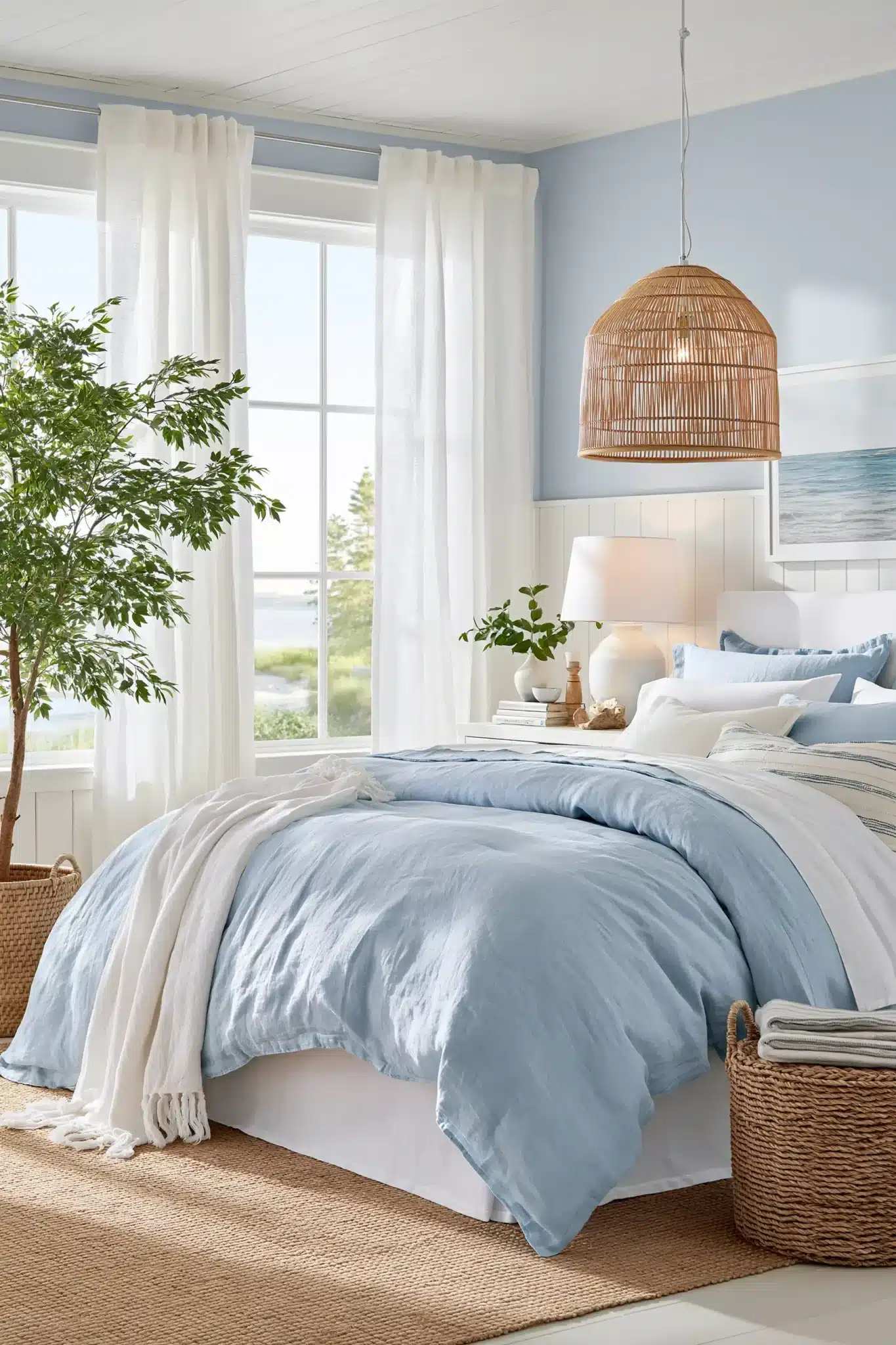 29 Light Blue and White Bedroom Ideas That Breathe 2