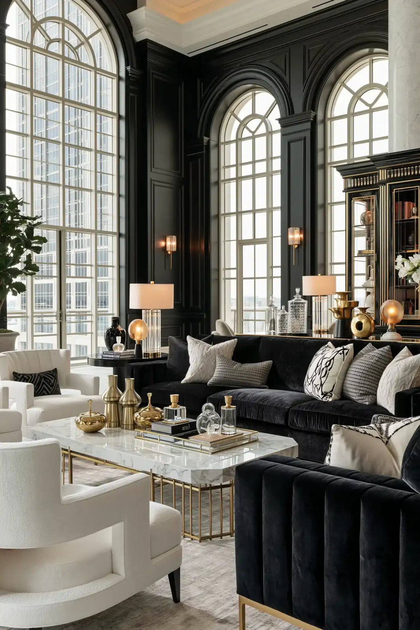 29 Black and White Living Room Decor Ideas with Real Contrast 2