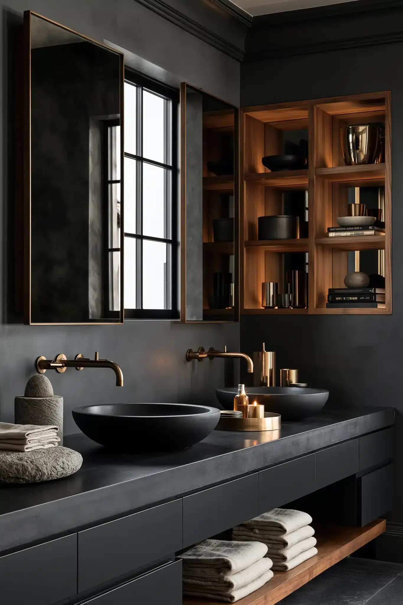 29 Gothic Bathroom Ideas That Feel Moody Without Going Cold 2