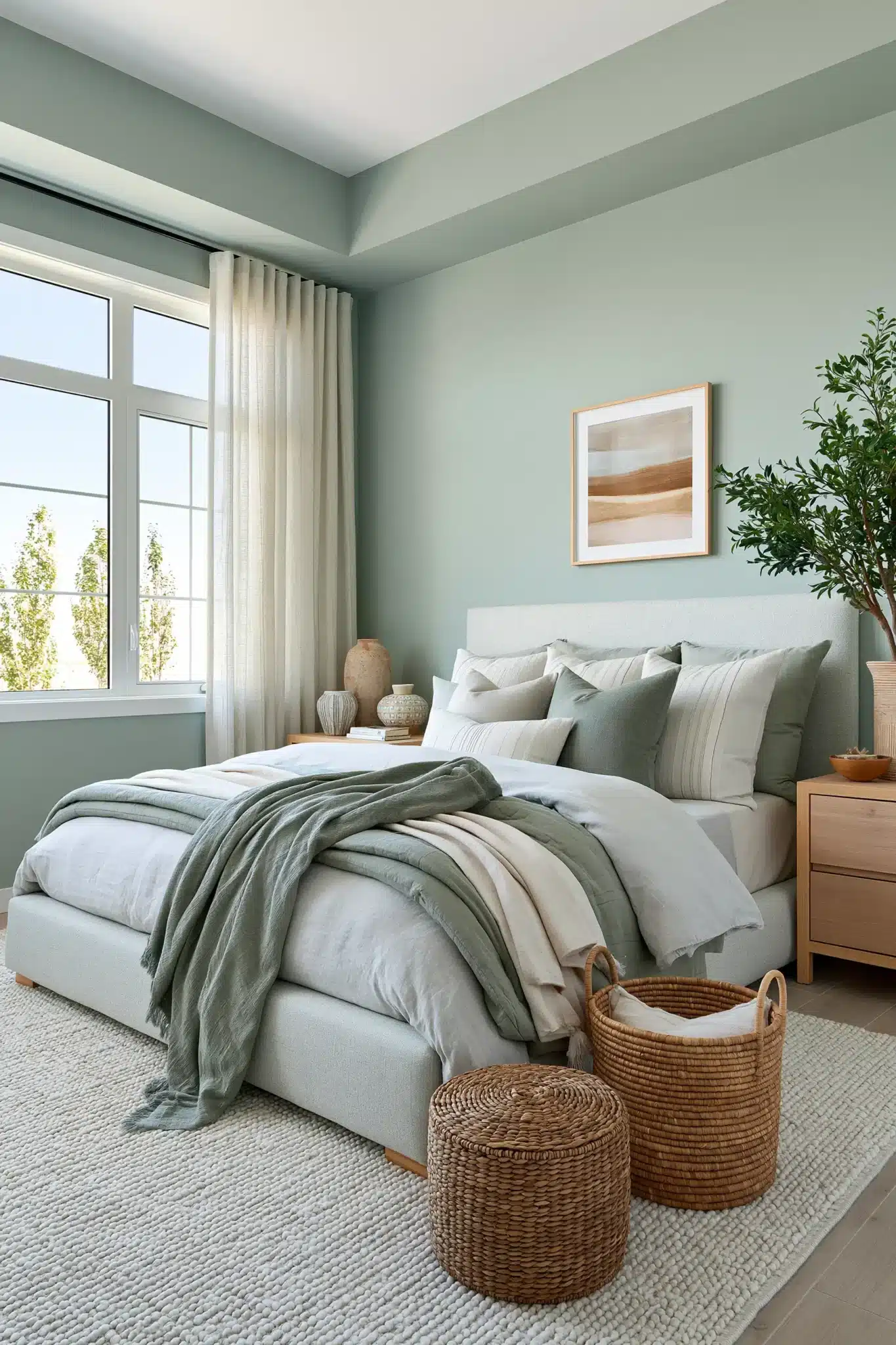 29 Sage Green and Grey Bedroom Ideas That Read Calm 2