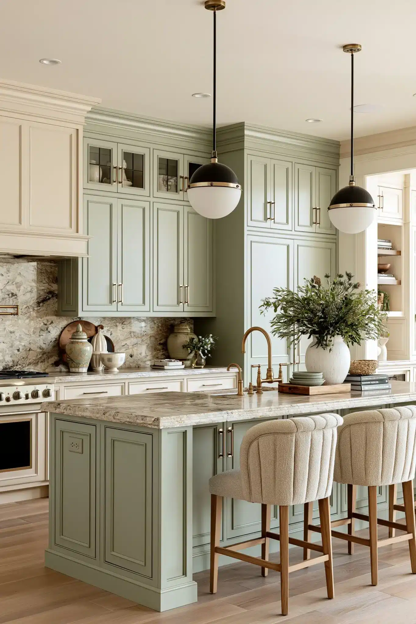 29 Sage Green and Cream Kitchen Ideas That Stay Soft 2