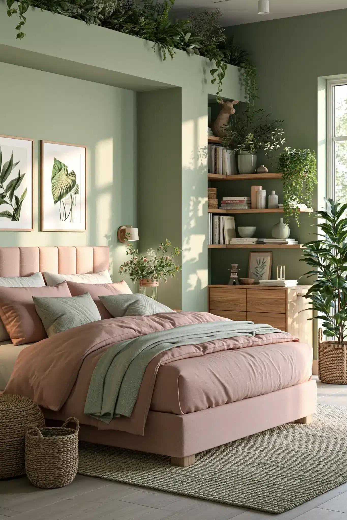 29 Sage Green and Blush Bedroom Ideas That Feel Quiet 20