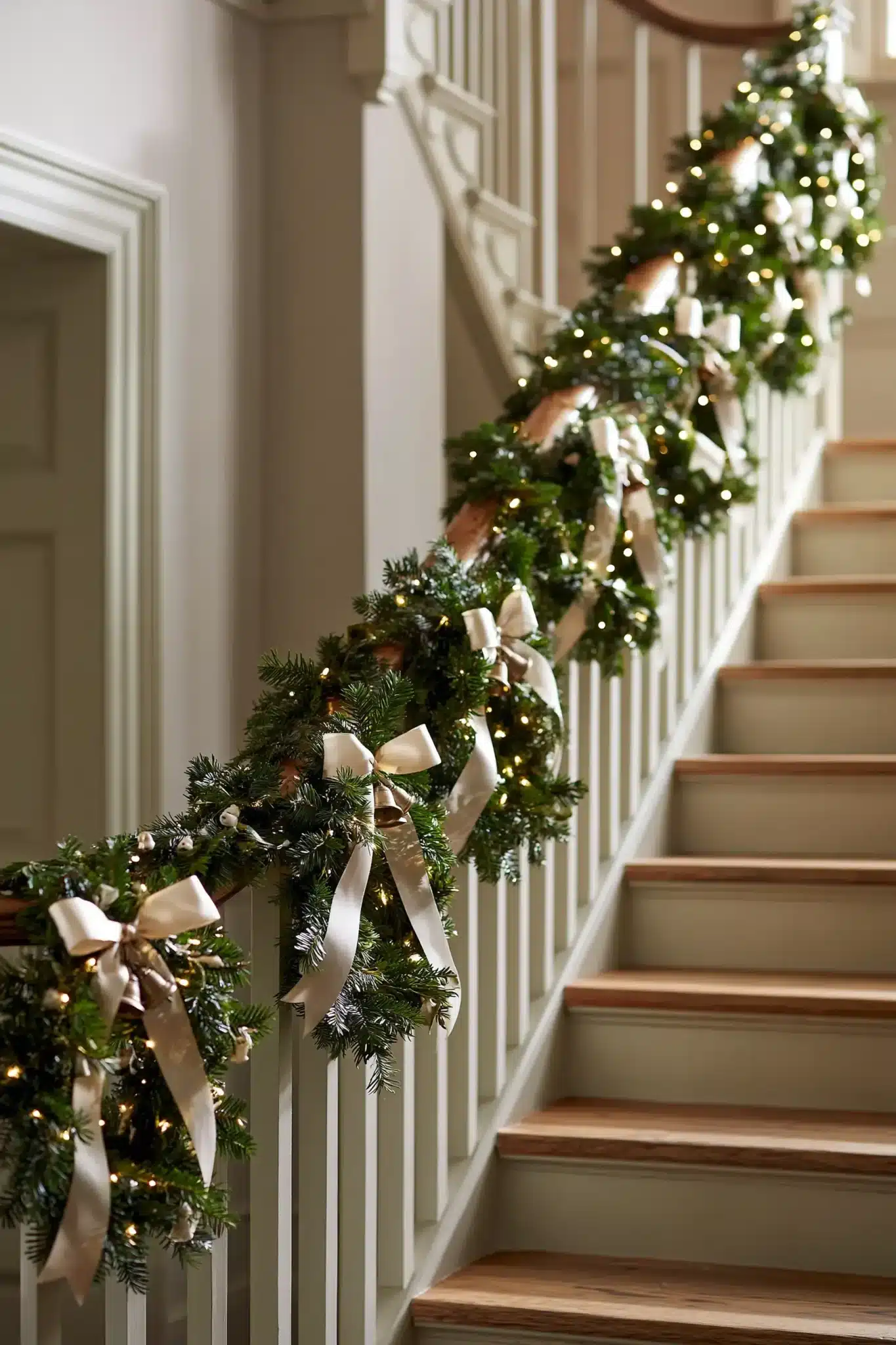 29 Christmas Staircase Decor Ideas That Actually Hold Up 20