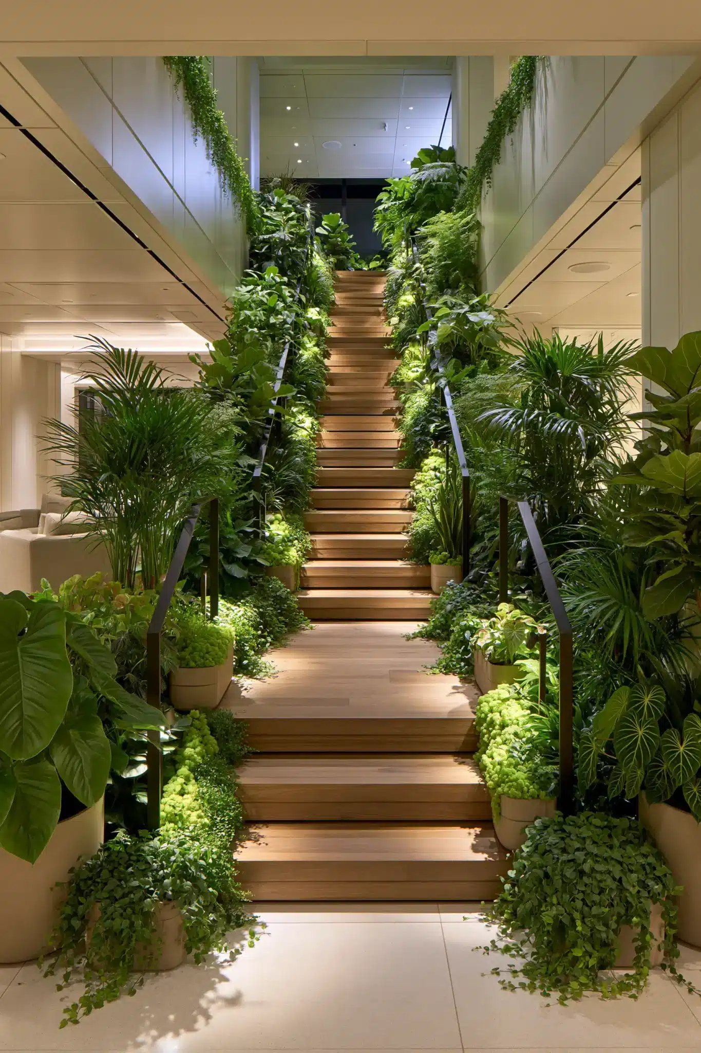 29 Indoor Staircase Garden Ideas for a Stairwell That Breathes 20