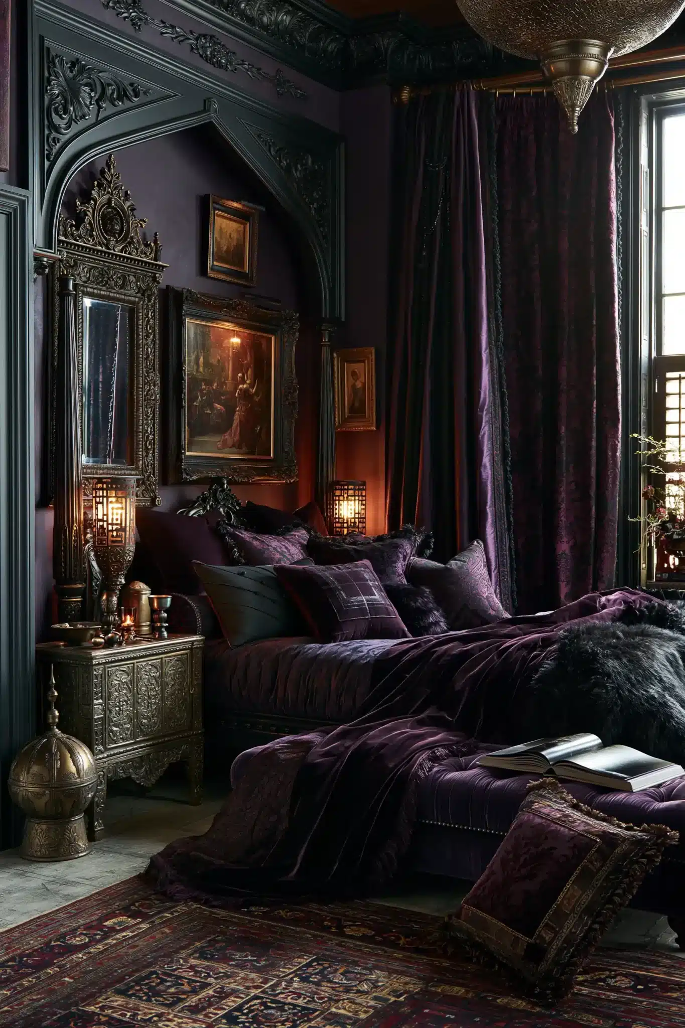 29 Purple Gothic Bedroom Ideas That Lean Into Deep Plum 20