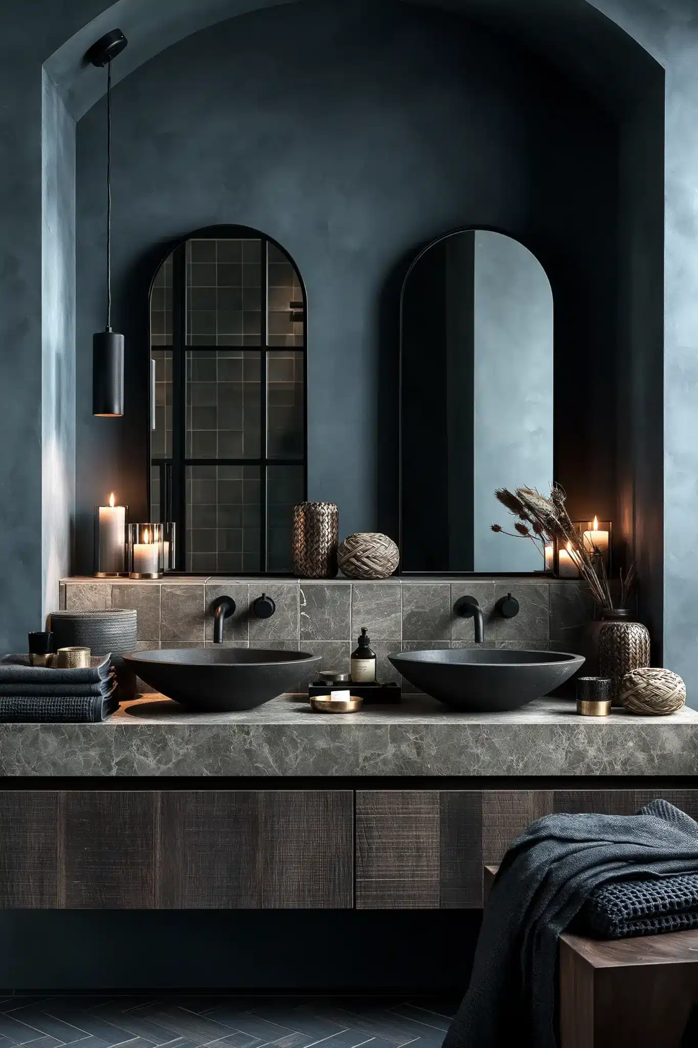 29 Gothic Bathroom Ideas That Feel Moody Without Going Cold 20