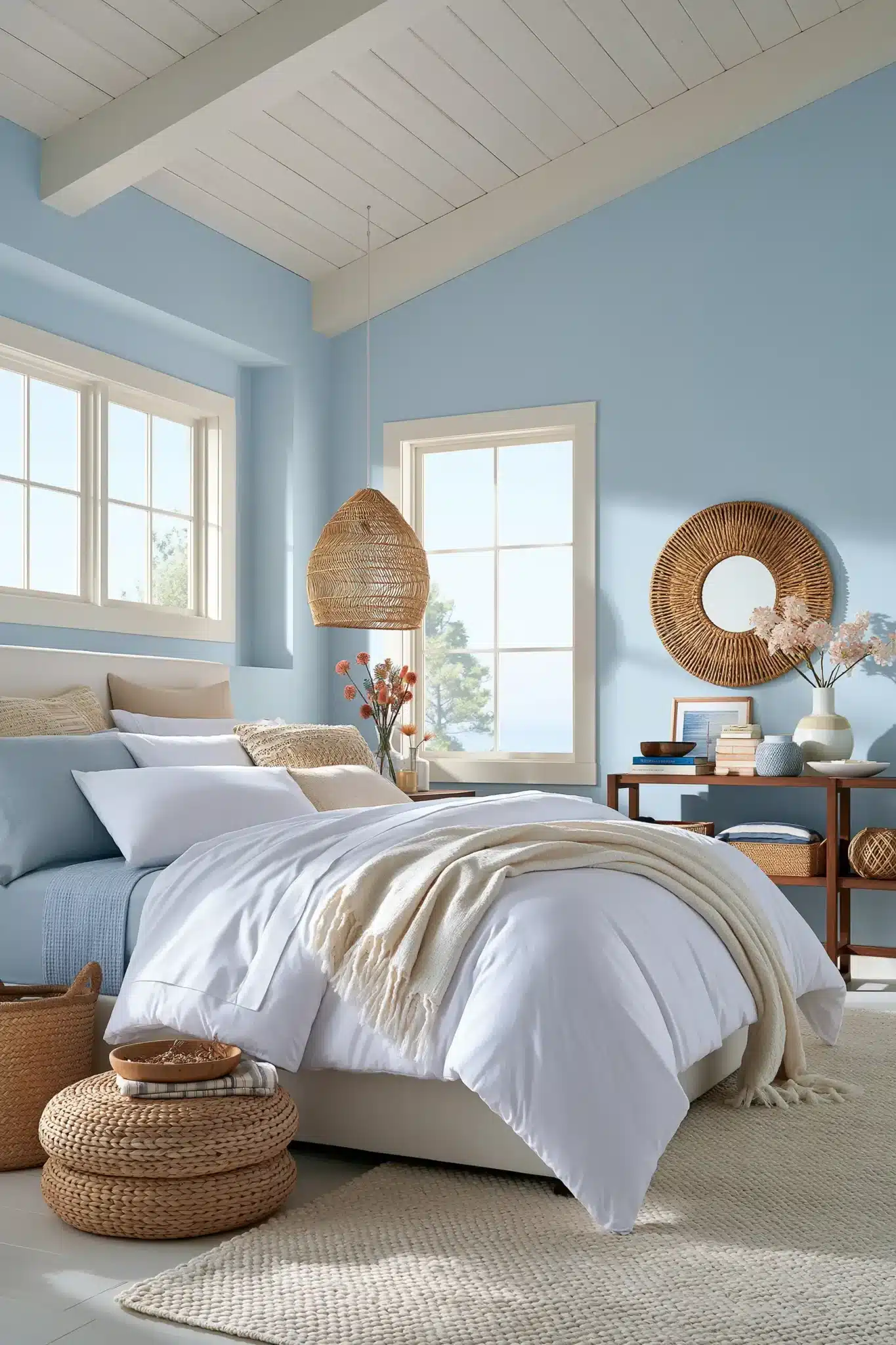 29 Light Blue and White Bedroom Ideas That Breathe 20