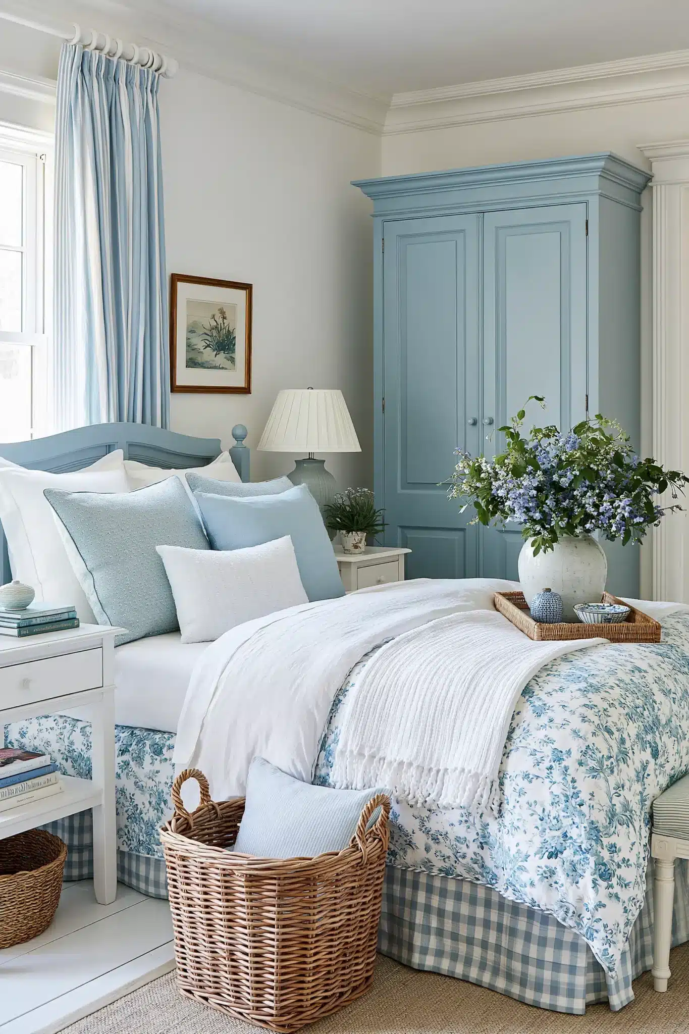 29 Light Blue and White Bedroom Ideas That Breathe 21