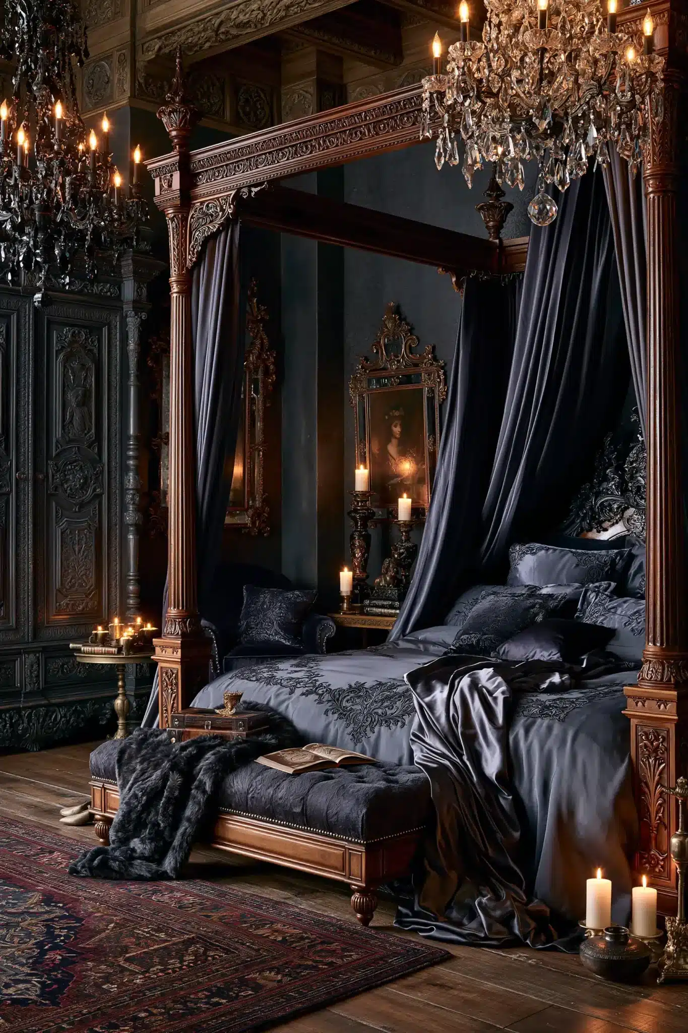 29 Gothic Bedroom Ideas That Lean Into the Dark Without Feeling Cold 21 Gothic Bedroom