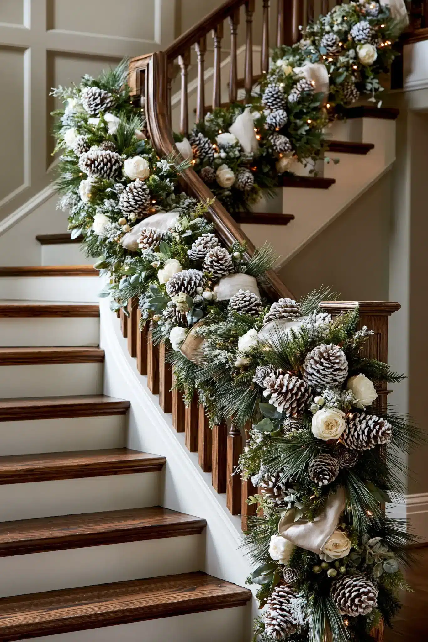 29 Christmas Staircase Decor Ideas That Actually Hold Up 21