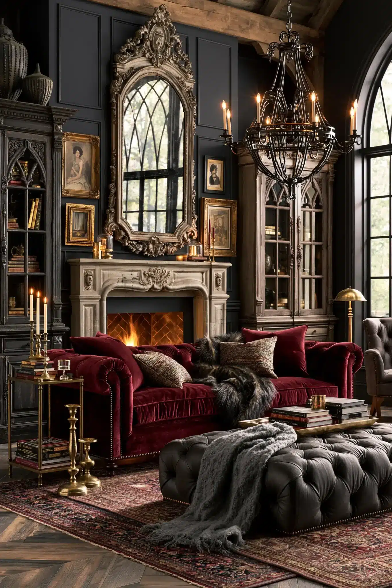 29 Gothic Living Room Ideas for a Space That Feels Lived-In 22