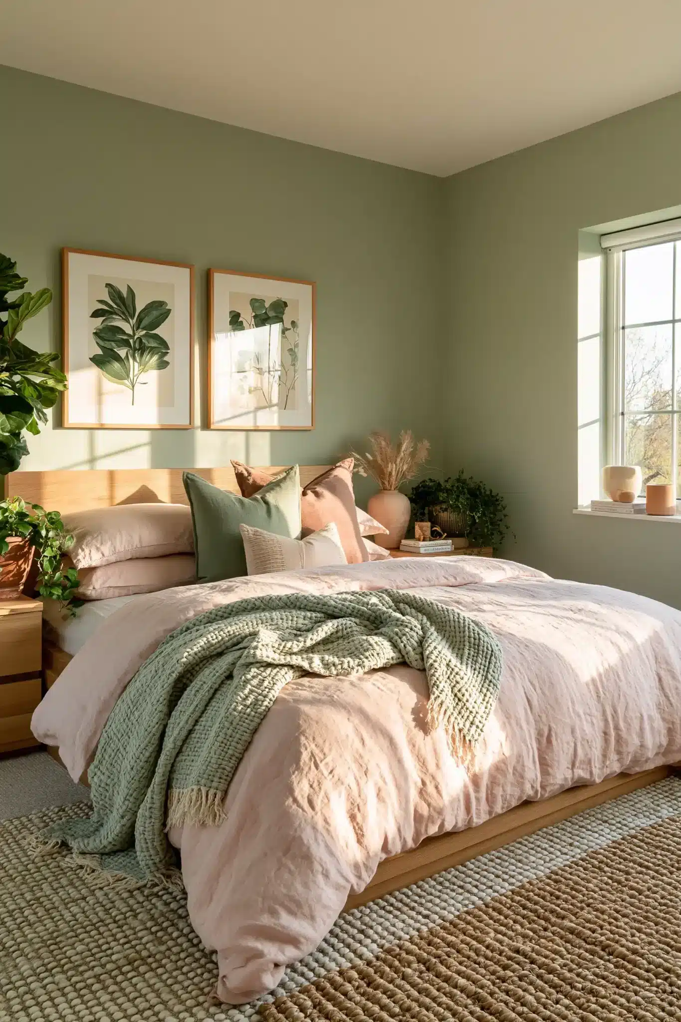 29 Sage Green and Blush Bedroom Ideas That Feel Quiet 22