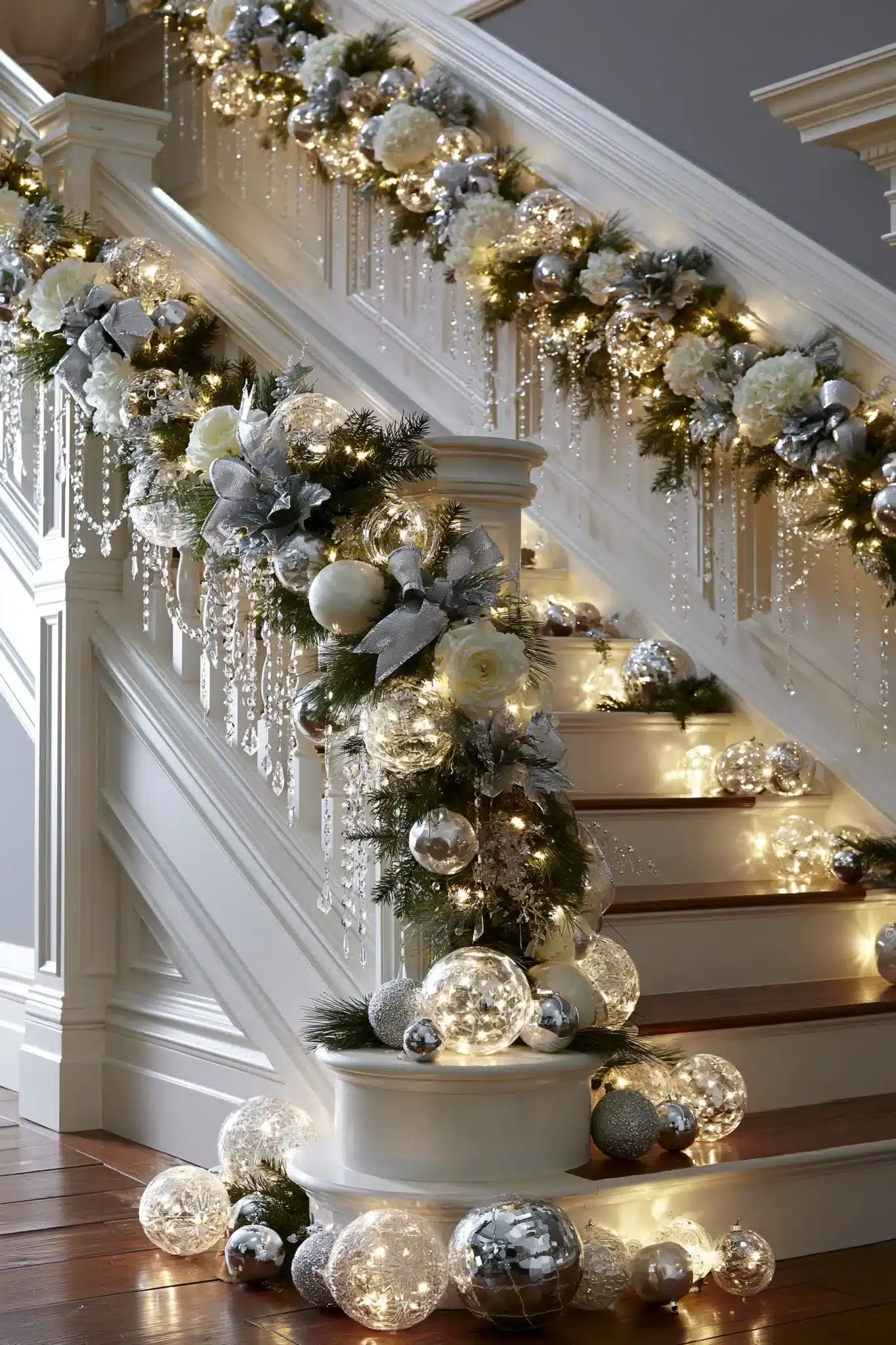 29 Christmas Staircase Decor Ideas That Actually Hold Up 22