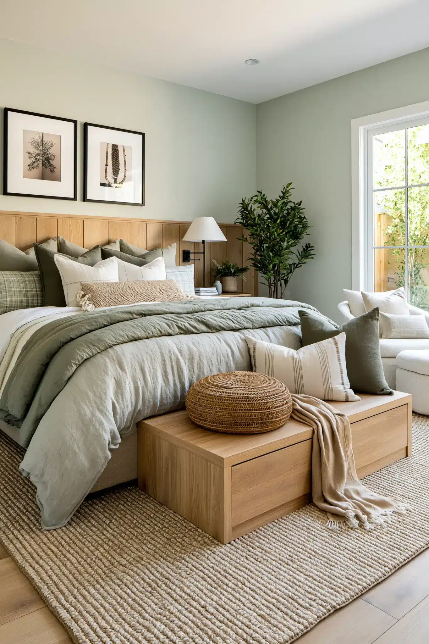 29 Sage Green and Grey Bedroom Ideas That Read Calm 22