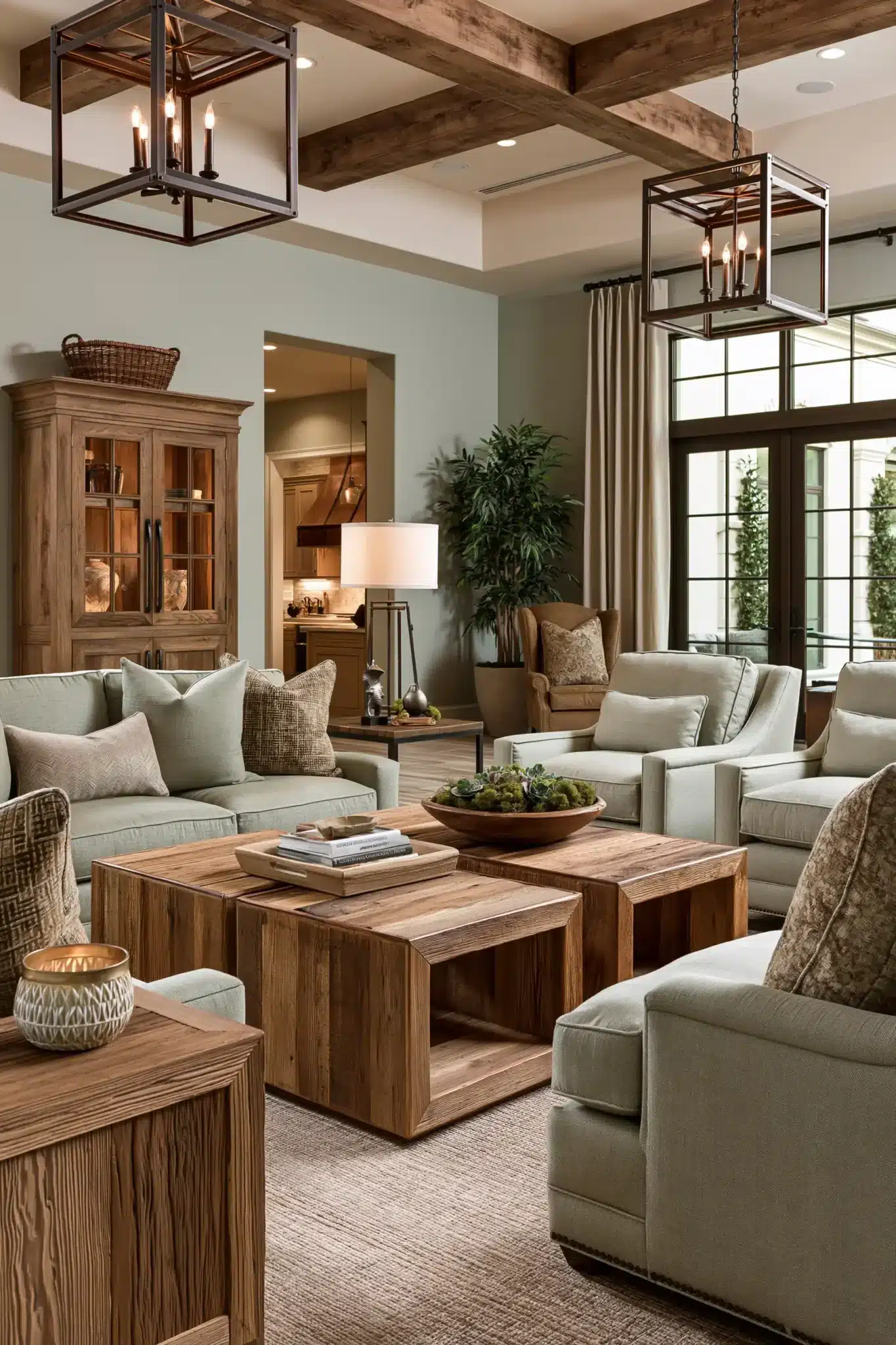 29 Sage Green and Brown Living Room Ideas with Honest Wood 22