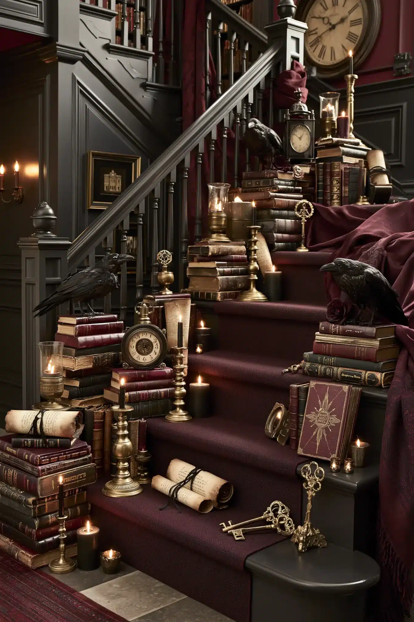 29 Halloween Staircase Decor Ideas That Skip the Cheap Stuff 23