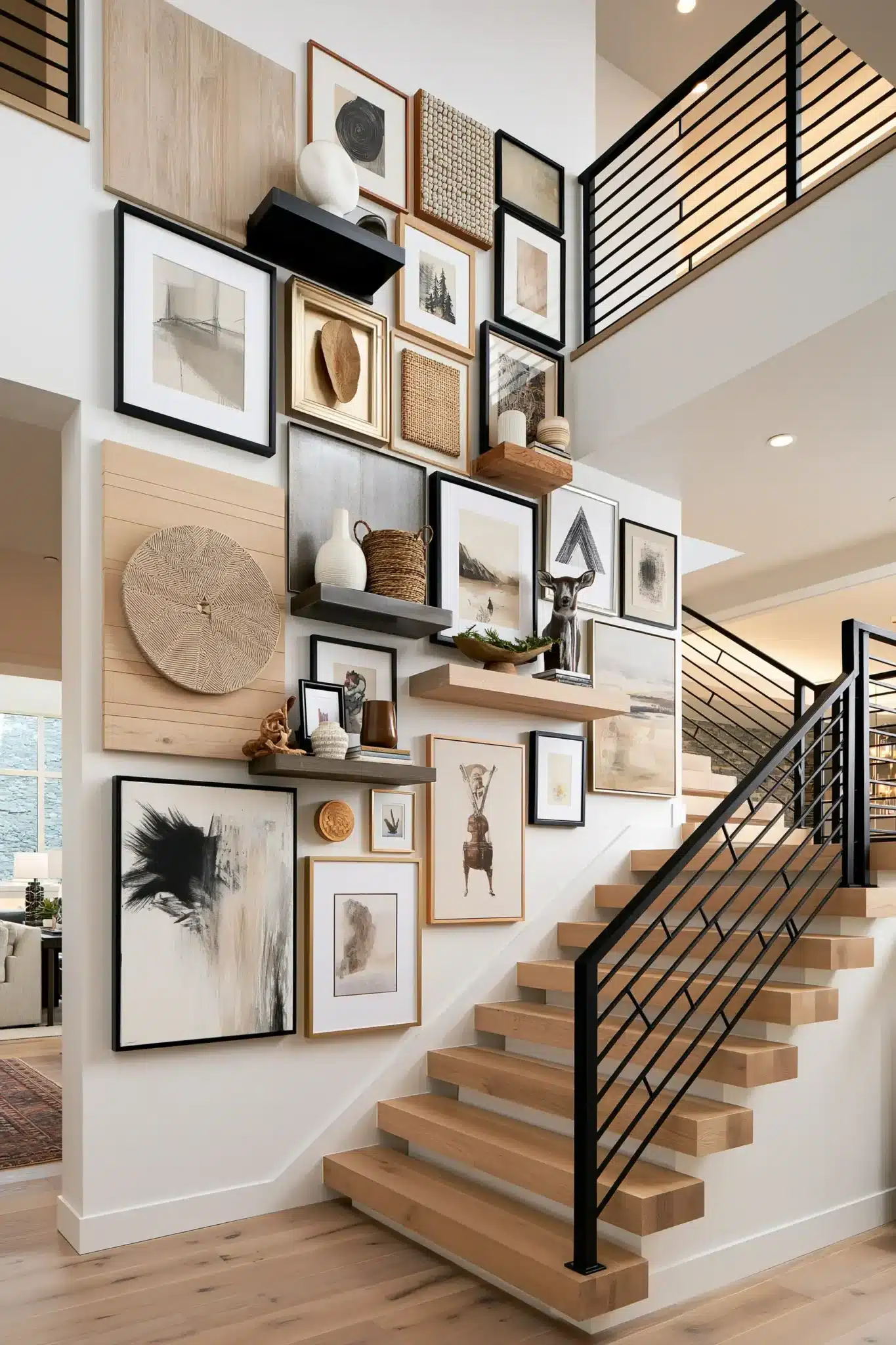 29 Staircase Wall Decor Ideas That Stop the Climb Feeling Bare 23