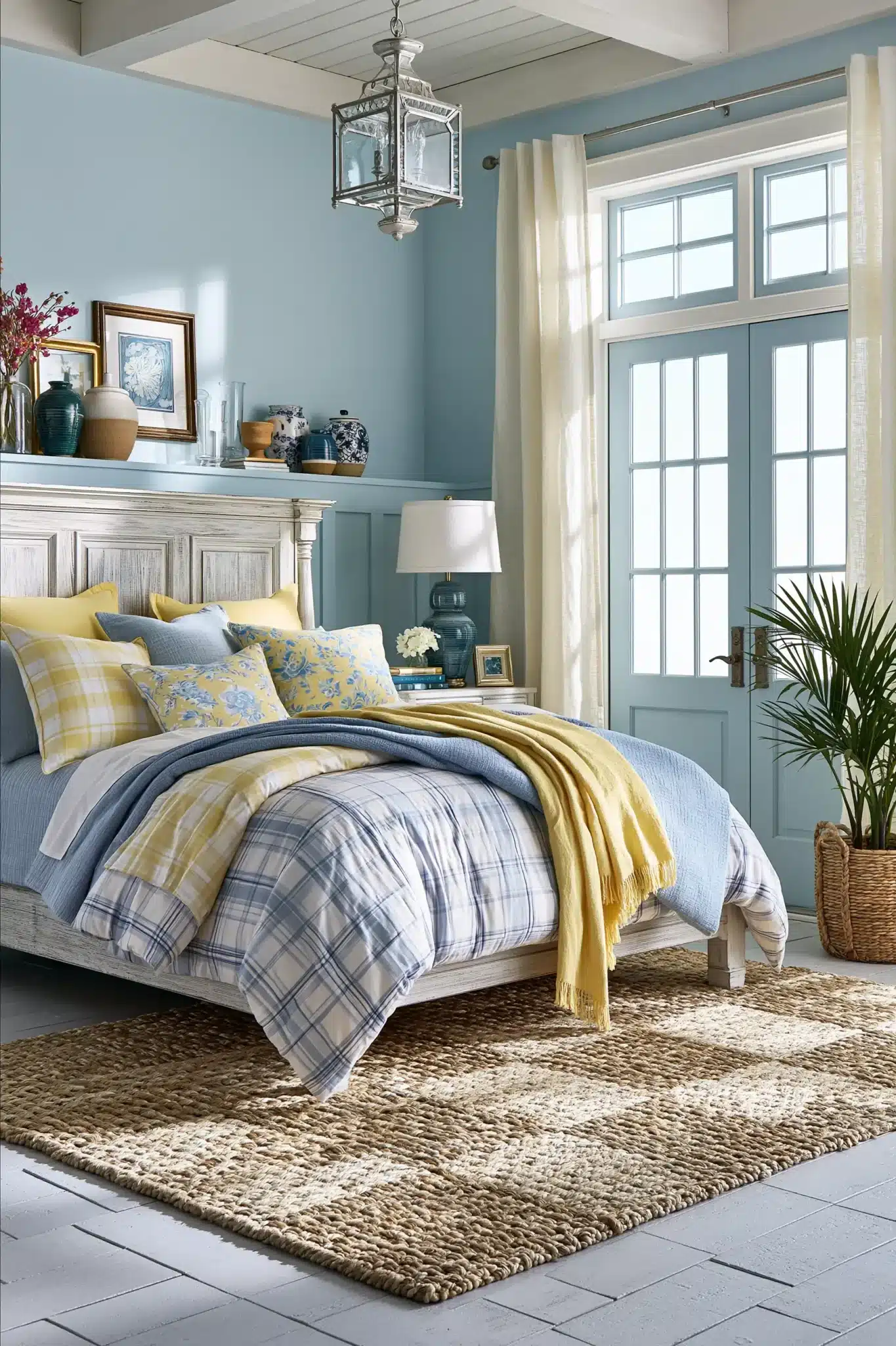 29 Light Blue and Yellow Bedroom Ideas for a Sunny Corner 24