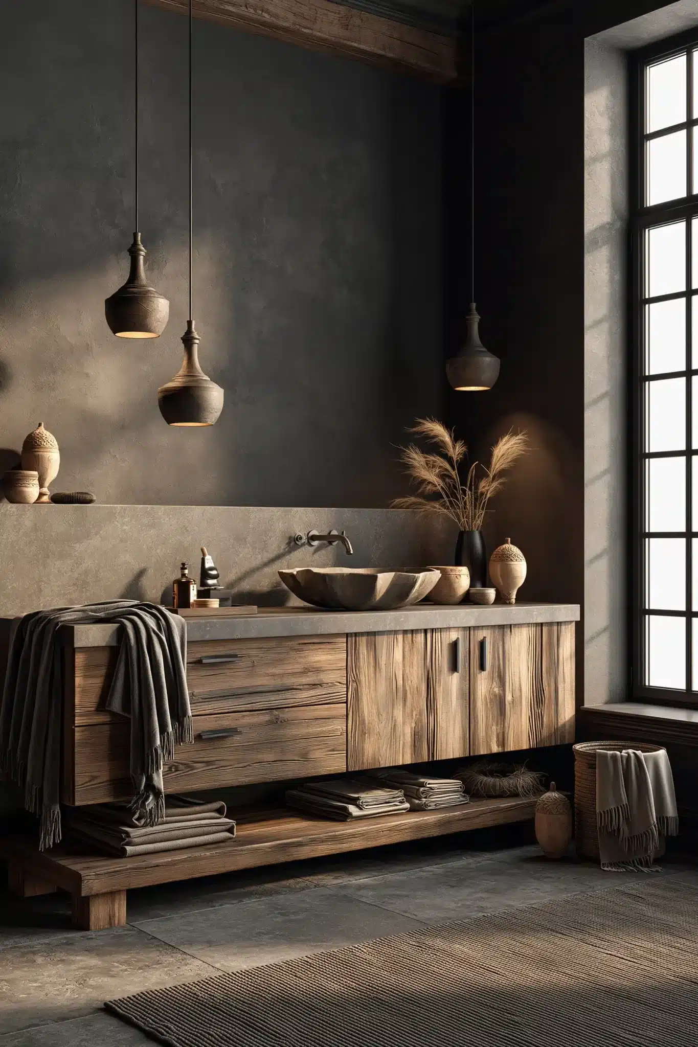 29 Gothic Bathroom Ideas That Feel Moody Without Going Cold 24