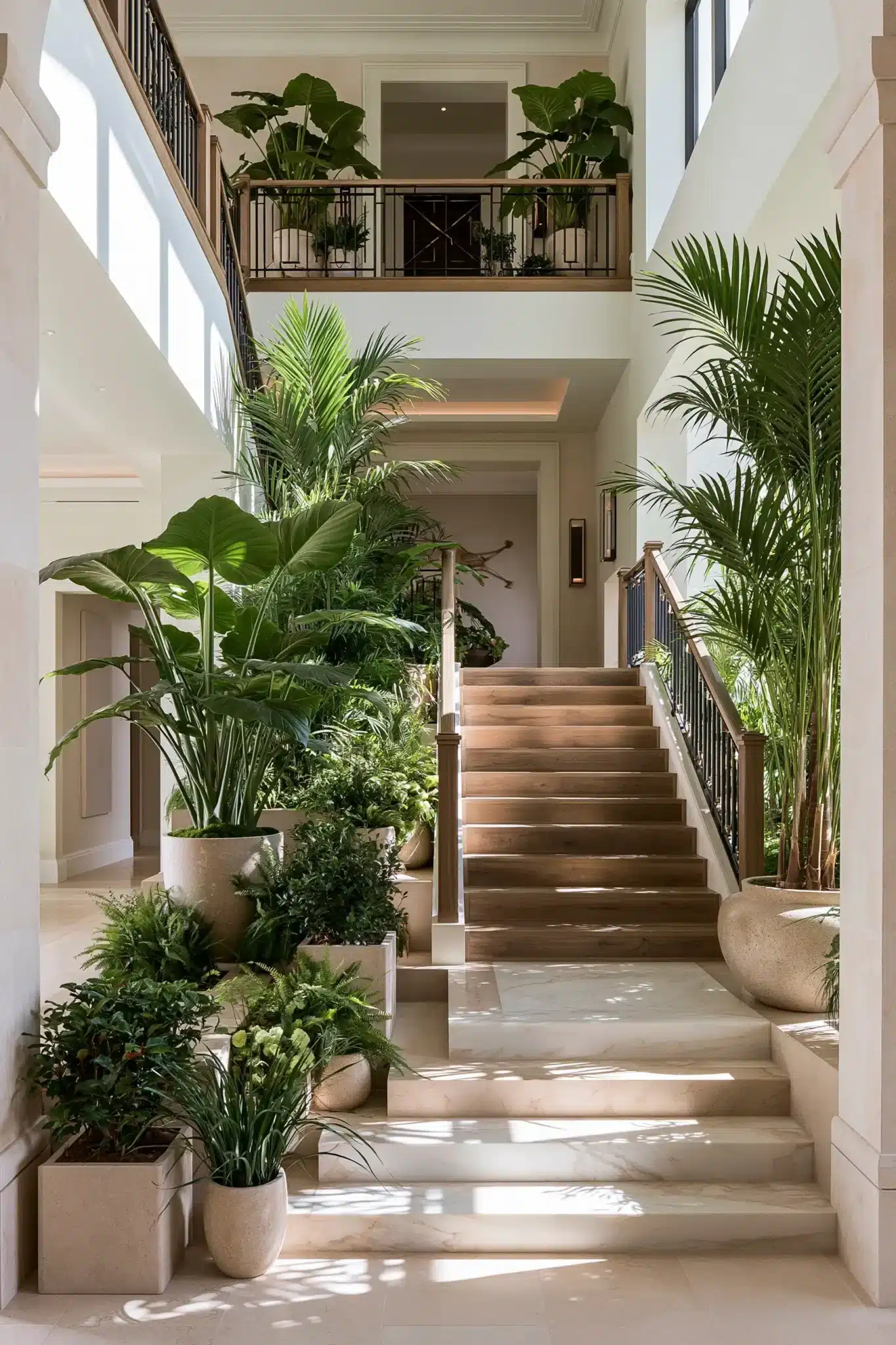 29 Indoor Staircase Garden Ideas for a Stairwell That Breathes 24