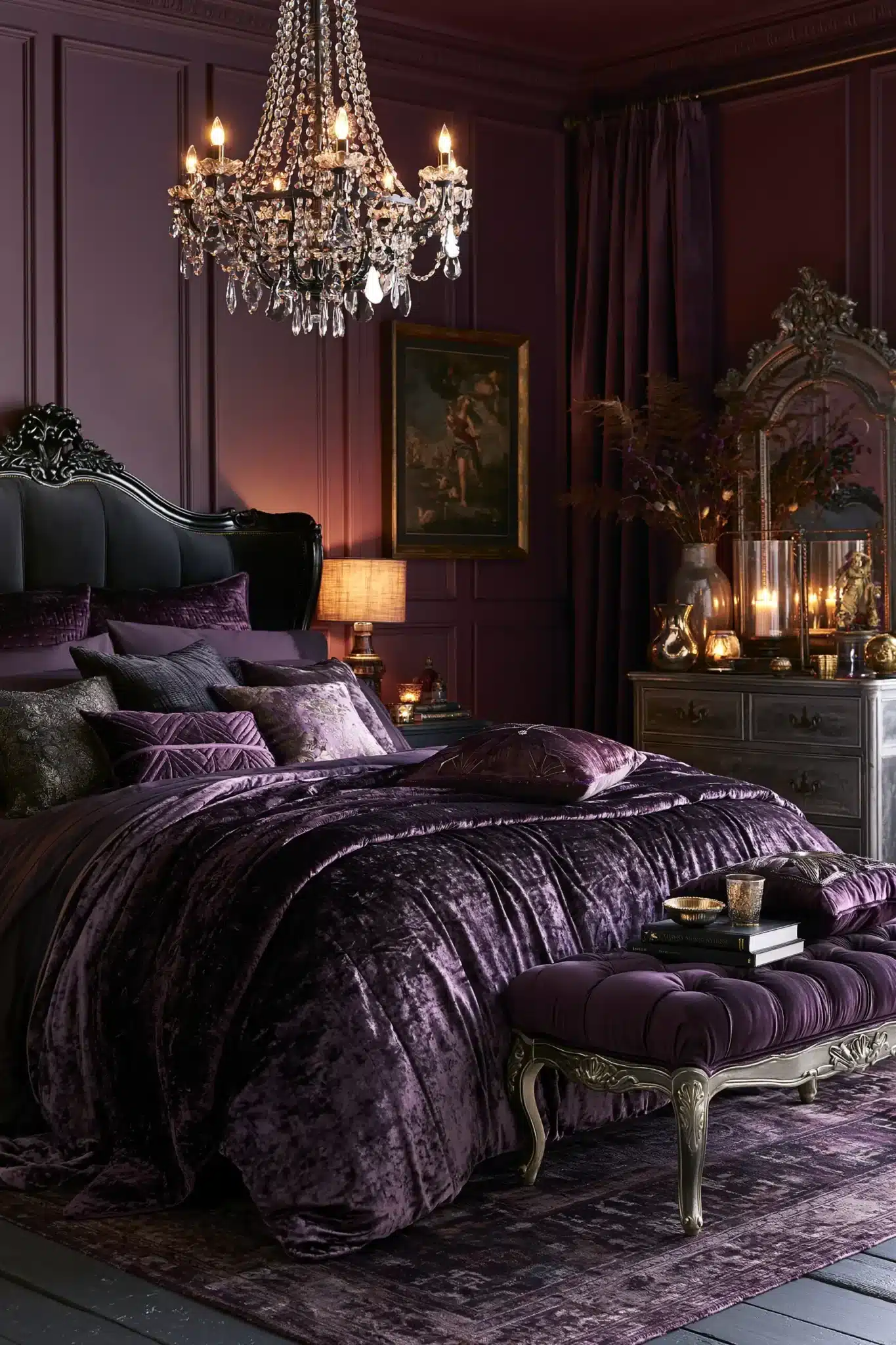 29 Purple Gothic Bedroom Ideas That Lean Into Deep Plum 24