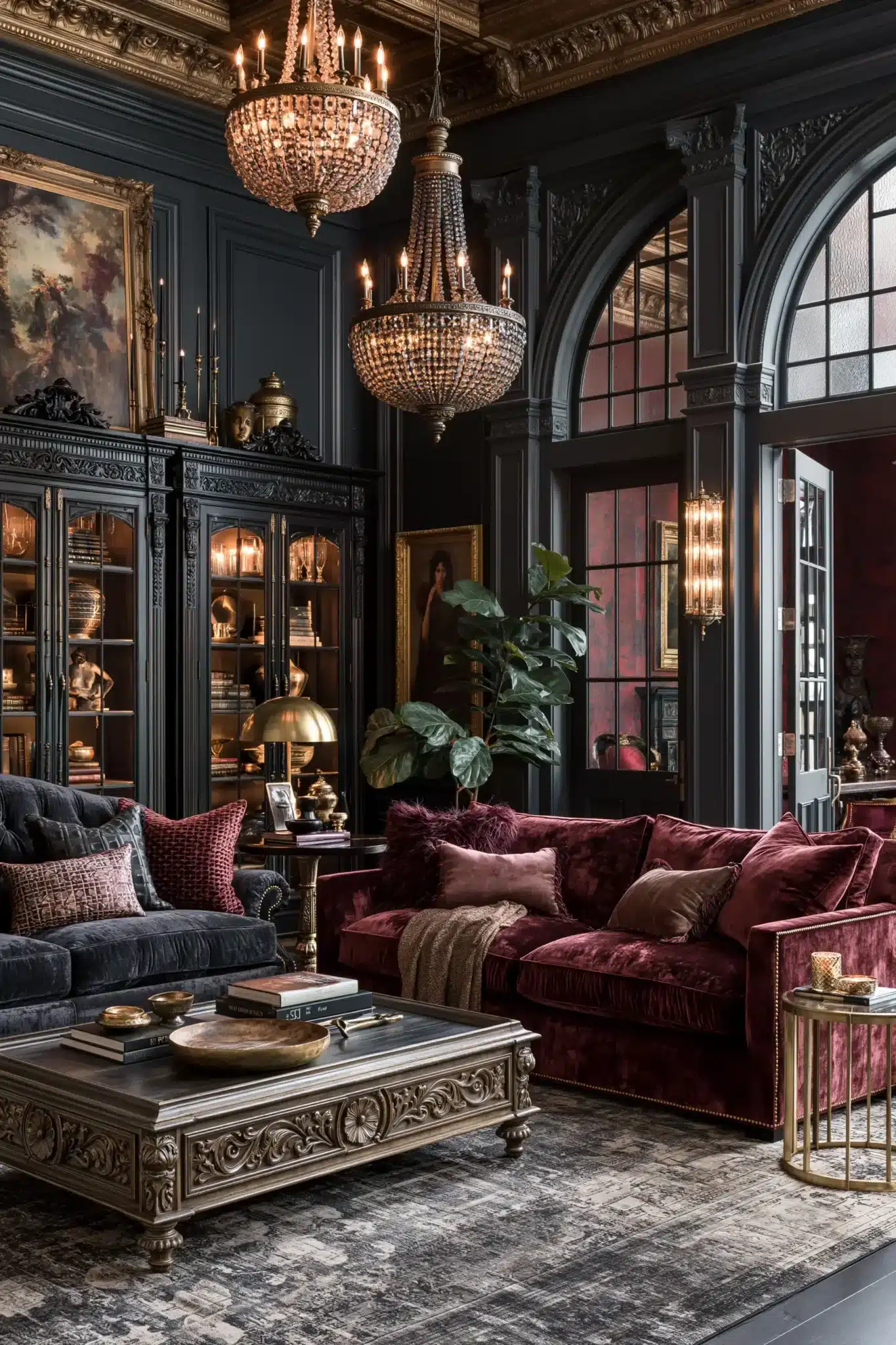 29 Gothic Living Room Ideas for a Space That Feels Lived-In 24