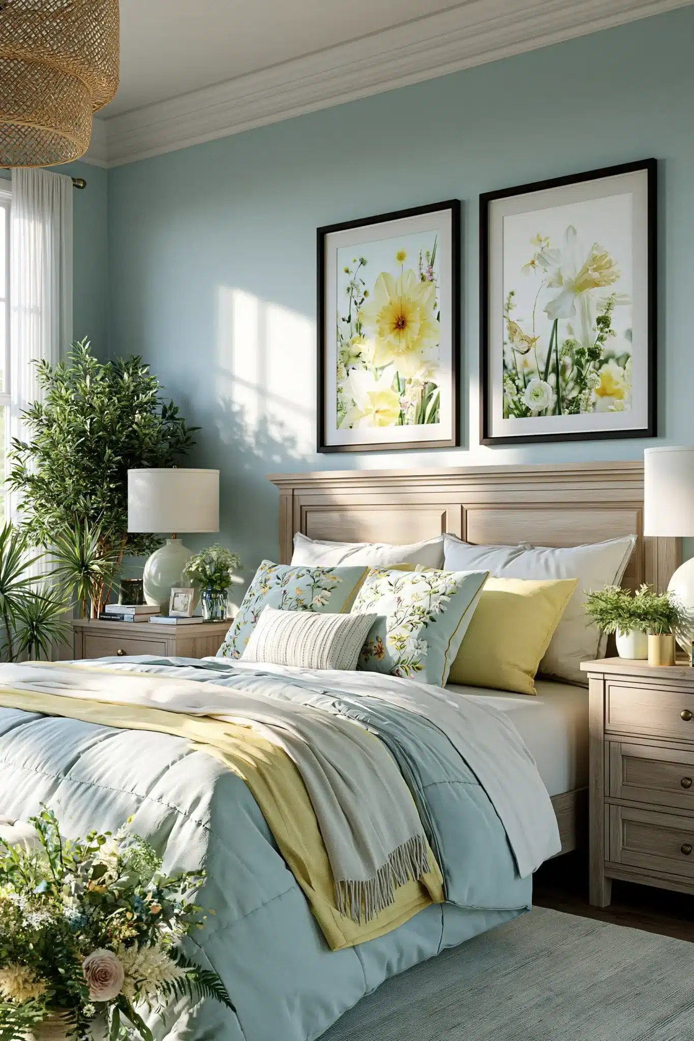 29 Light Blue and Yellow Bedroom Ideas for a Sunny Corner 25