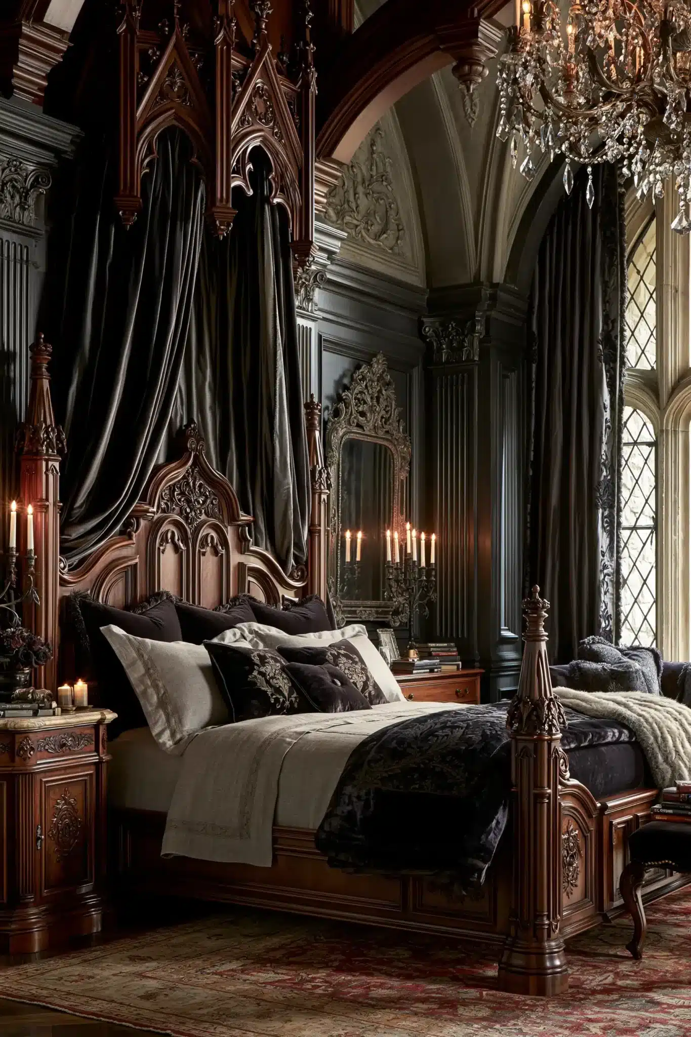 29 Gothic Bedroom Ideas That Lean Into the Dark Without Feeling Cold 25 Gothic Bedroom