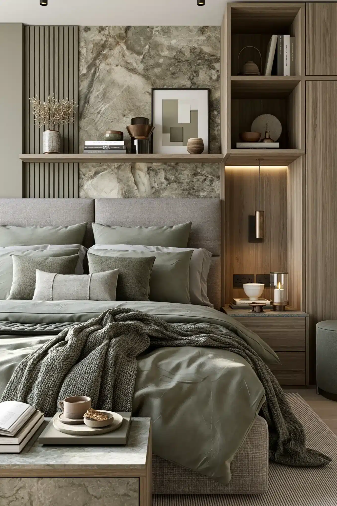 29 Sage Green and Grey Bedroom Ideas That Read Calm 26