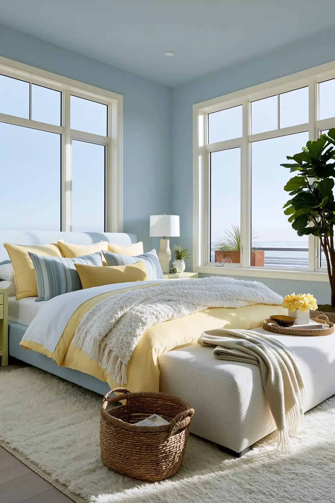 29 Light Blue and Yellow Bedroom Ideas for a Sunny Corner 26