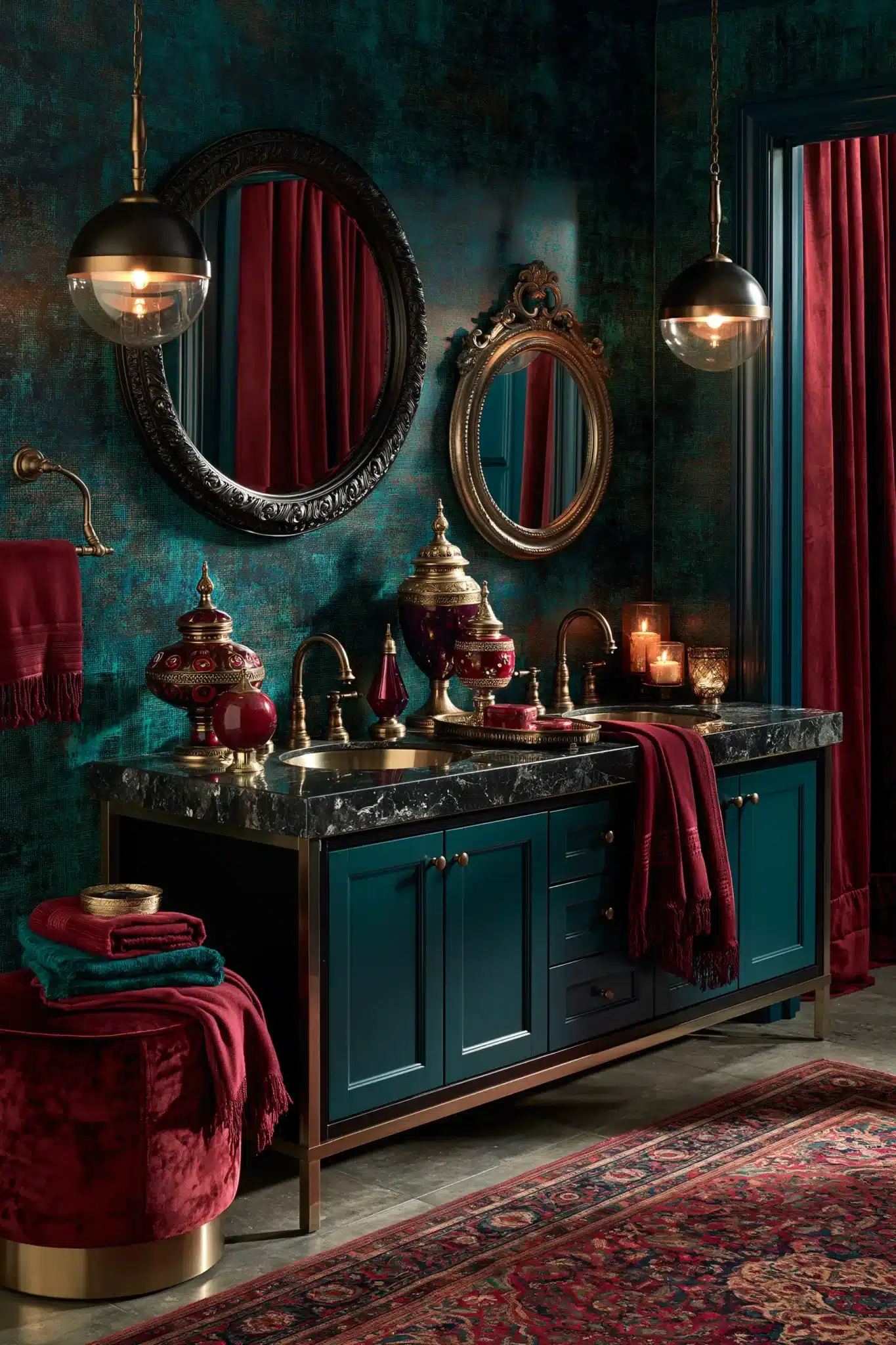 29 Gothic Bathroom Ideas That Feel Moody Without Going Cold 26