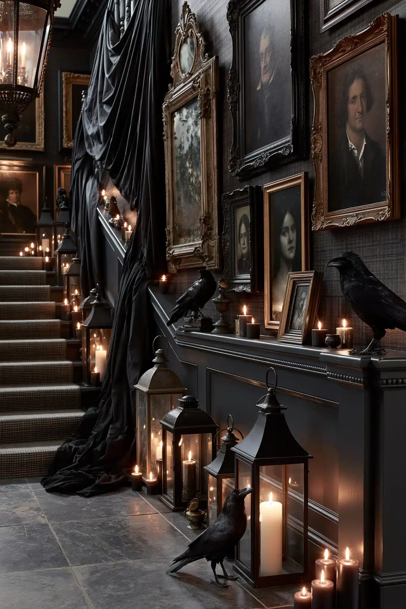 29 Halloween Staircase Decor Ideas That Skip the Cheap Stuff 26