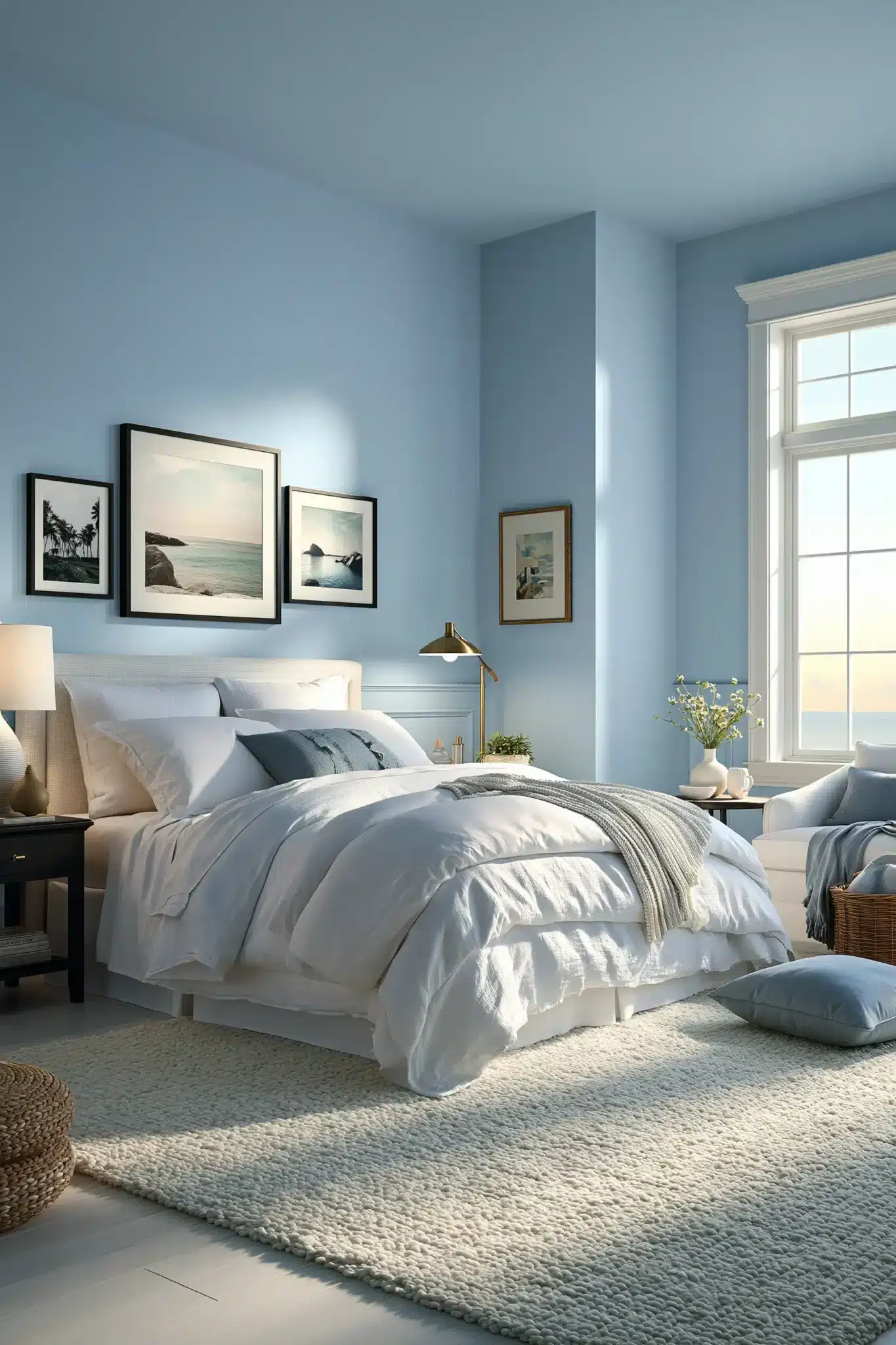 29 Light Blue and White Bedroom Ideas That Breathe 26