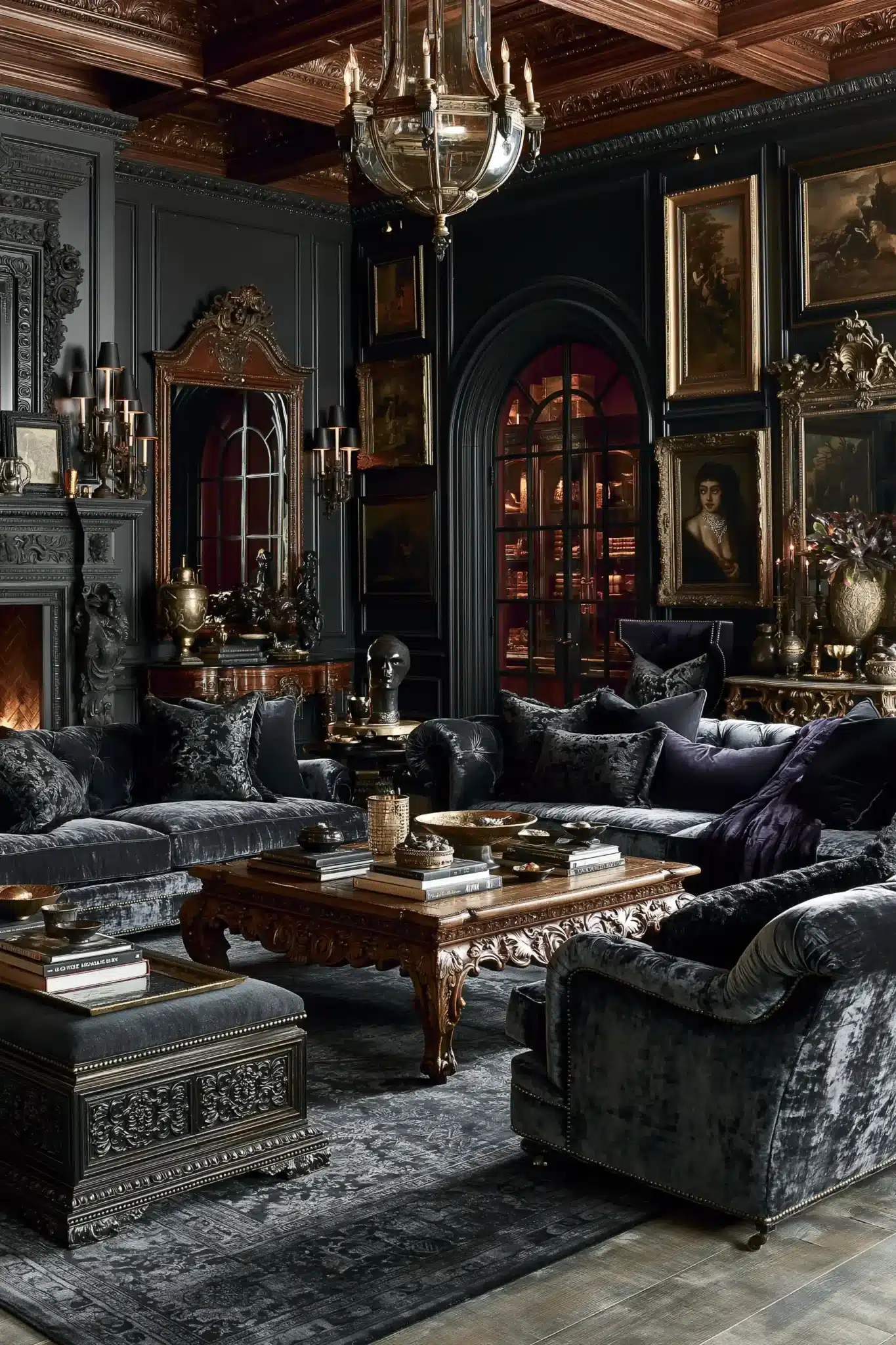 29 Gothic Living Room Ideas for a Space That Feels Lived-In 26