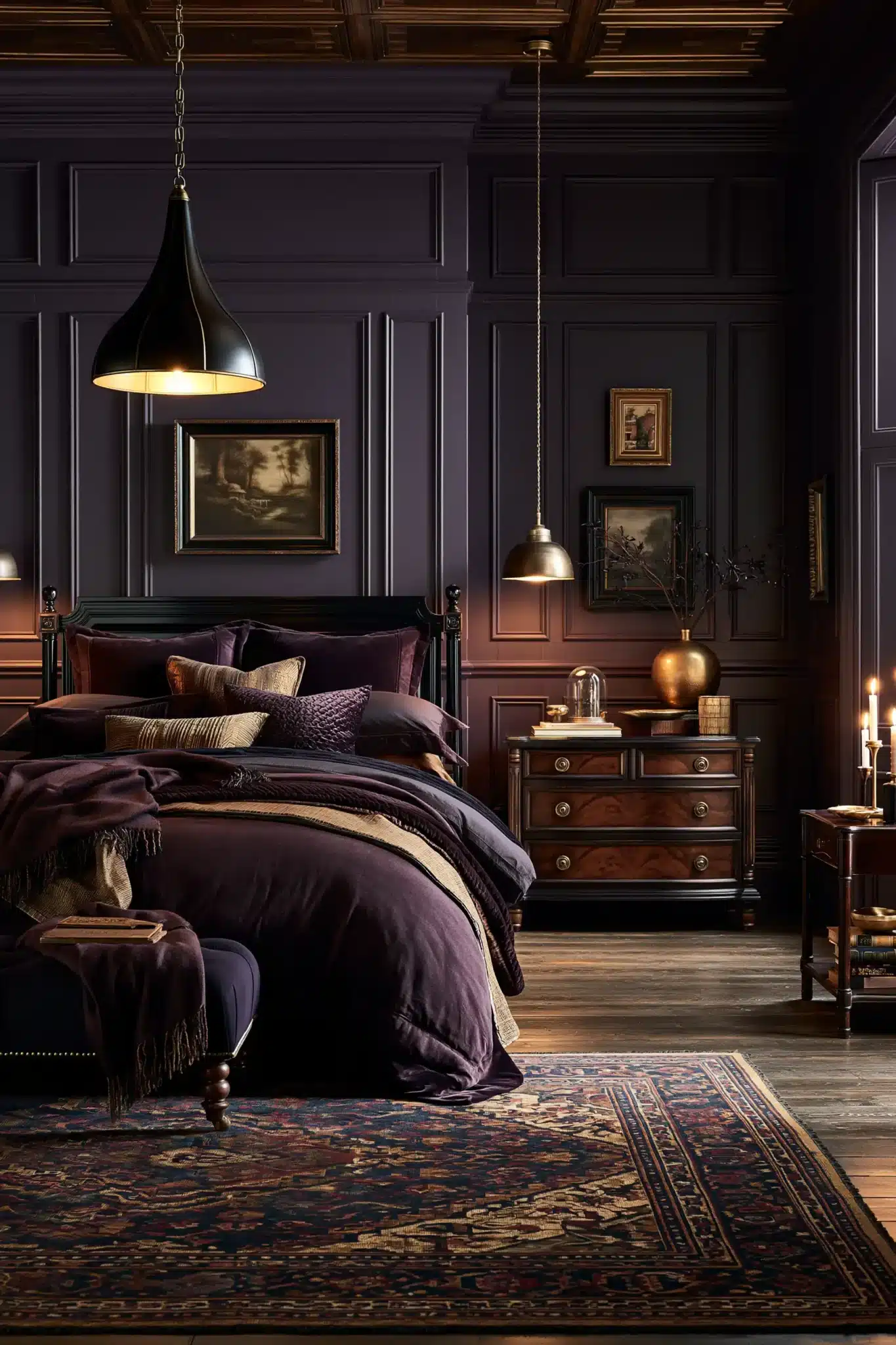 29 Purple Gothic Bedroom Ideas That Lean Into Deep Plum 26