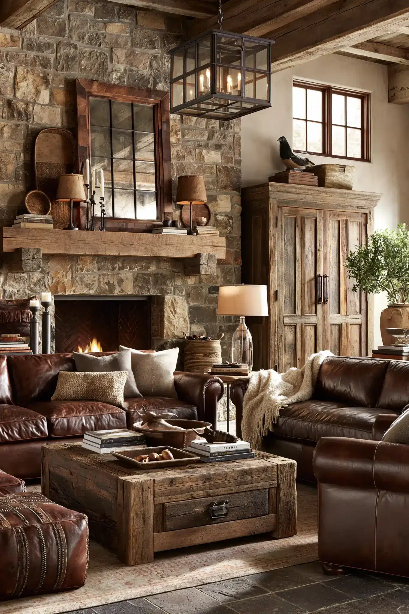 29 Western Style Home Decor Ideas with Real Weathered Wood 26