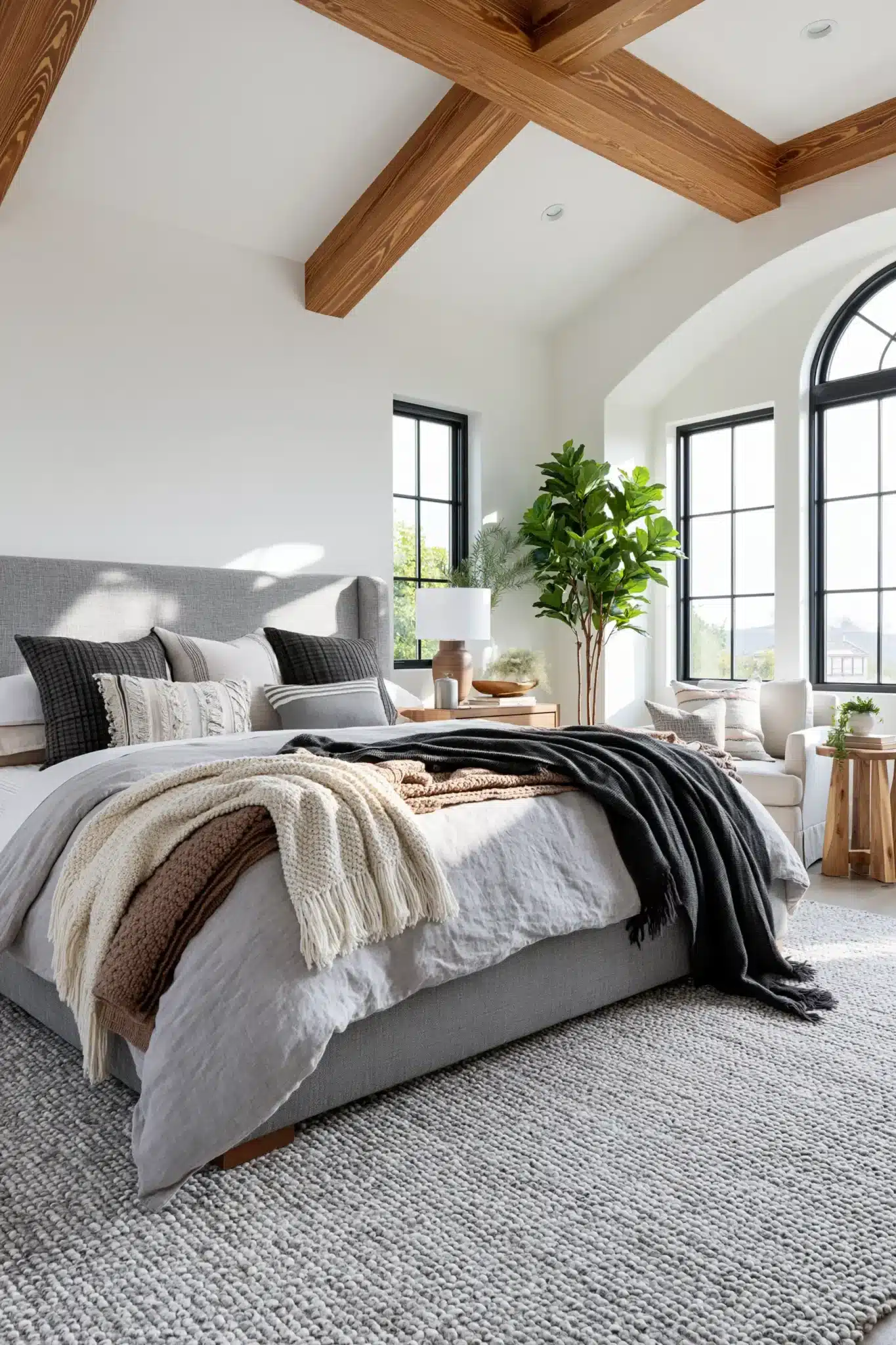 29 Grey and White Bedroom Ideas That Never Feel Flat 26
