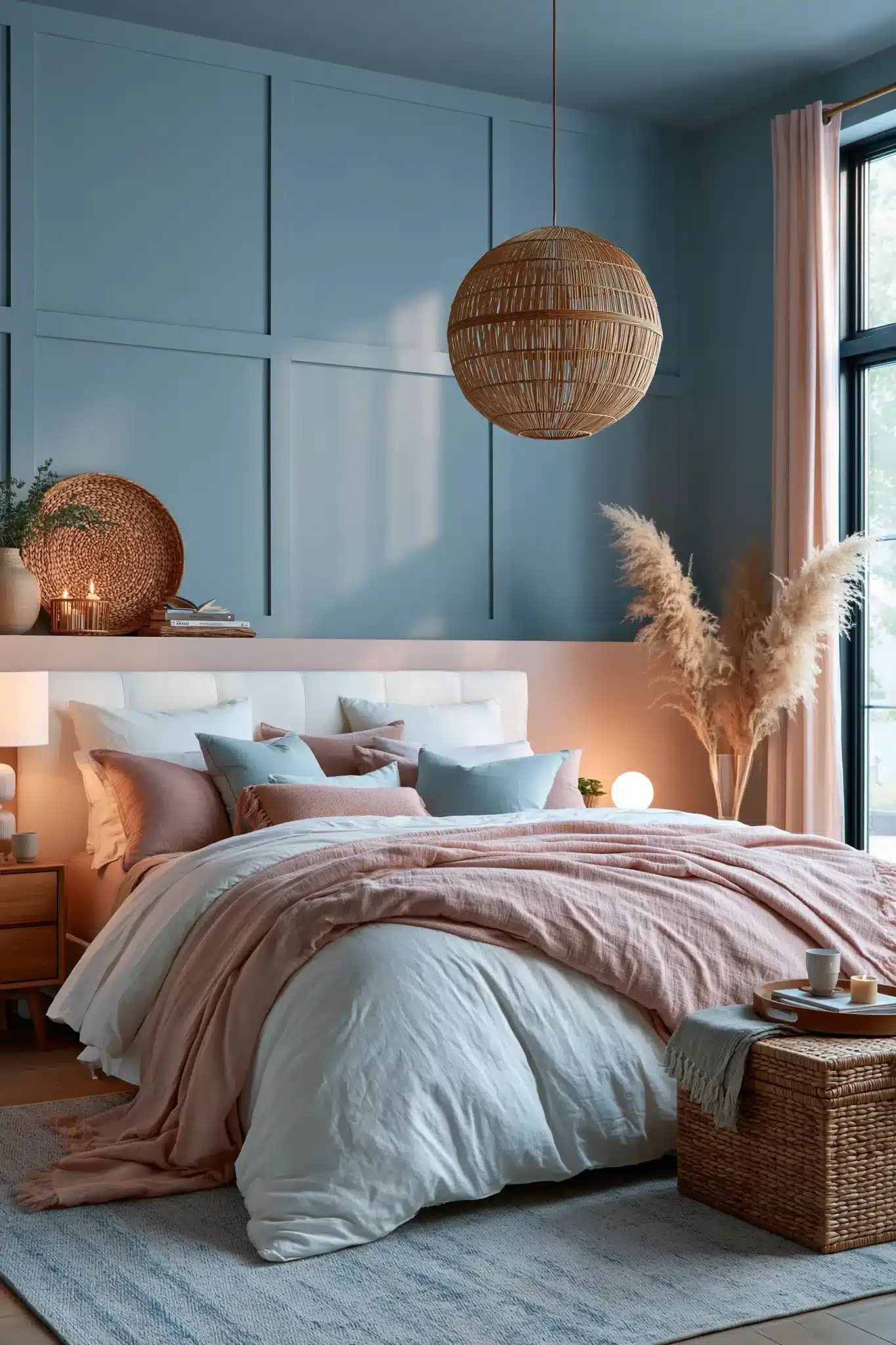 29 Light Blue and Pink Bedroom Ideas That Stay Grown-Up 27
