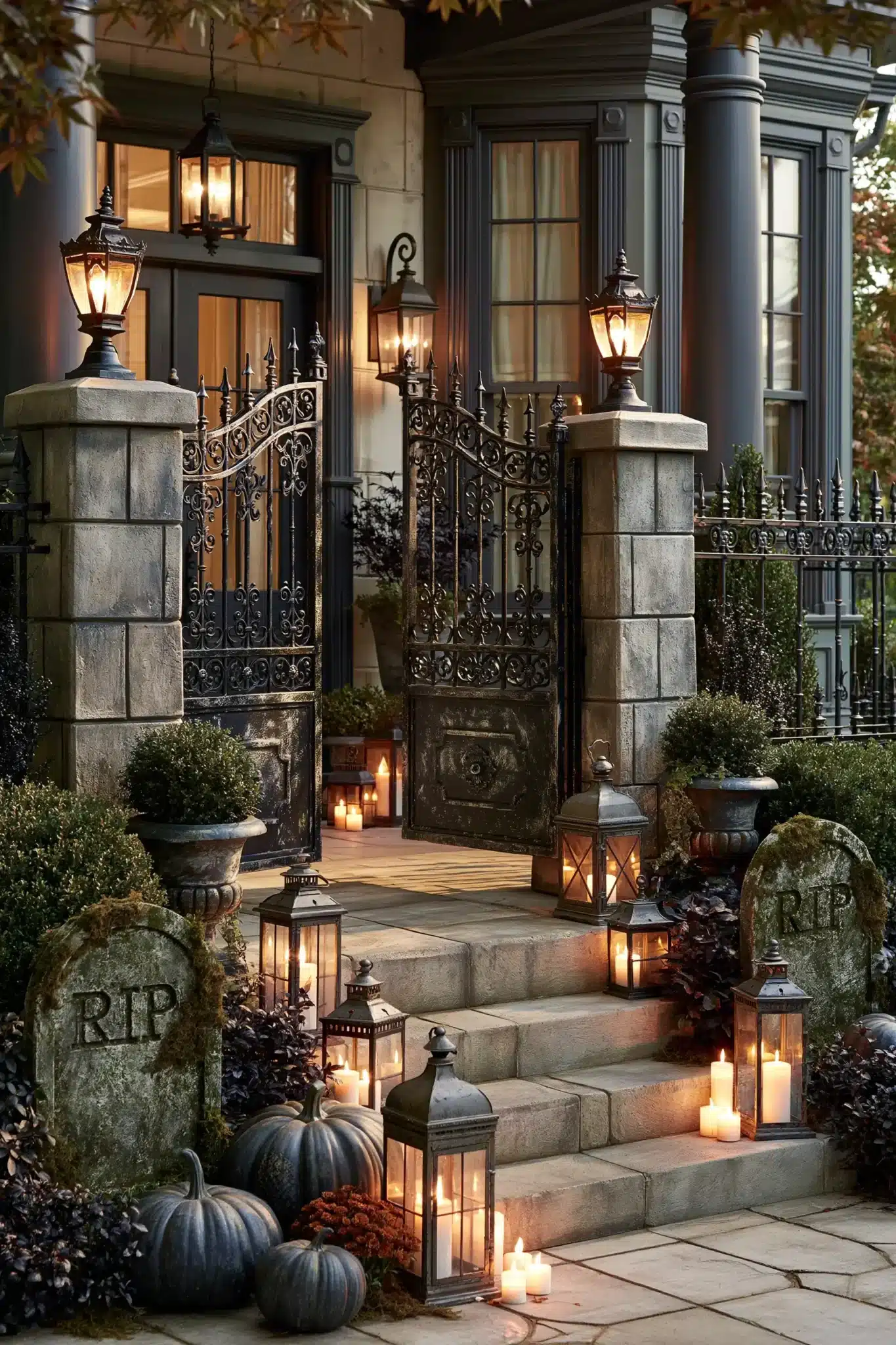 29 Halloween Porch Ideas That Look Good Before Dark 27
