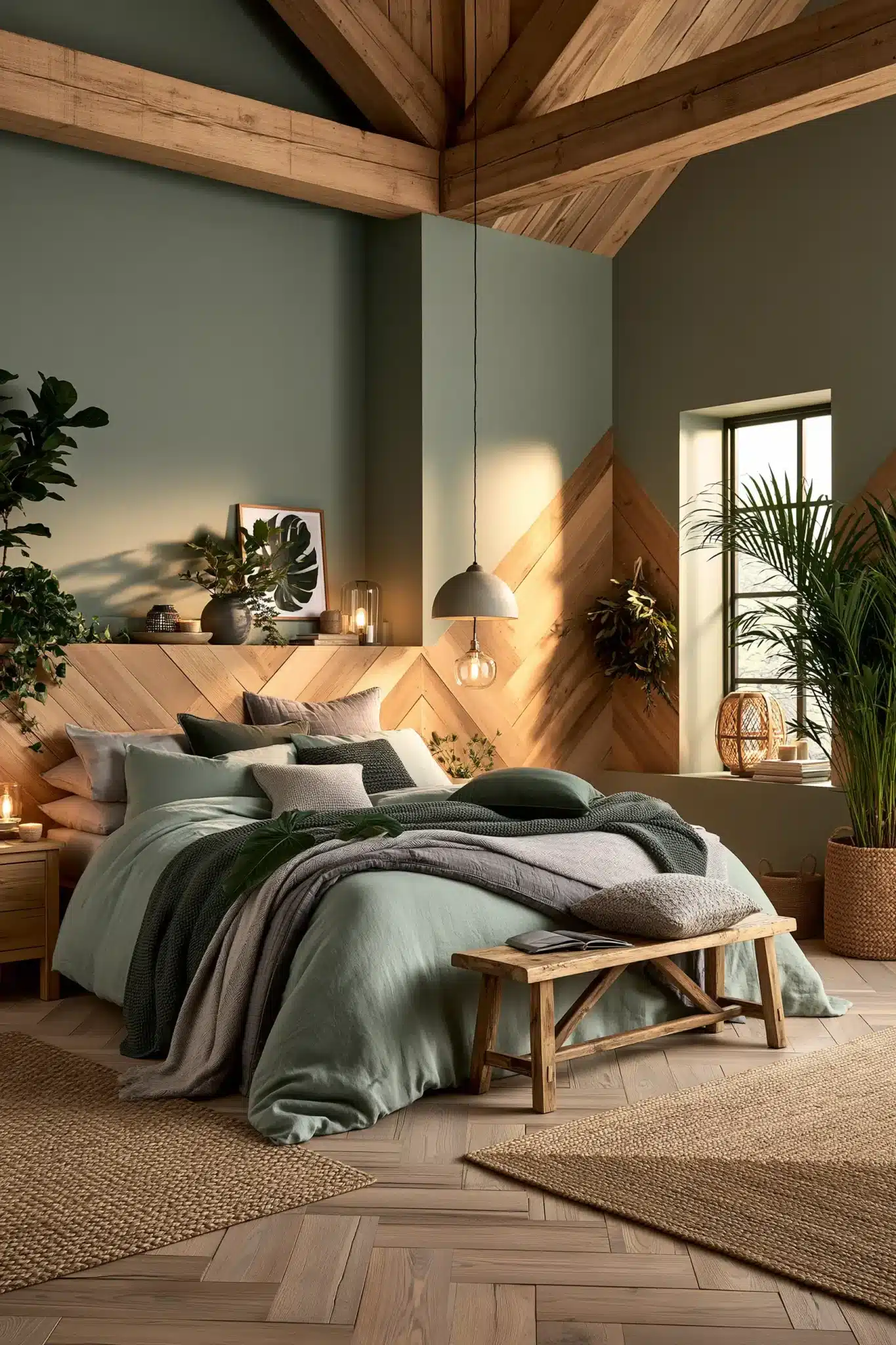 29 Sage Green and Grey Bedroom Ideas That Read Calm 27