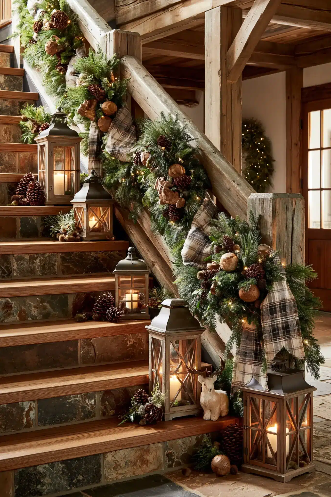 29 Christmas Staircase Decor Ideas That Actually Hold Up 27