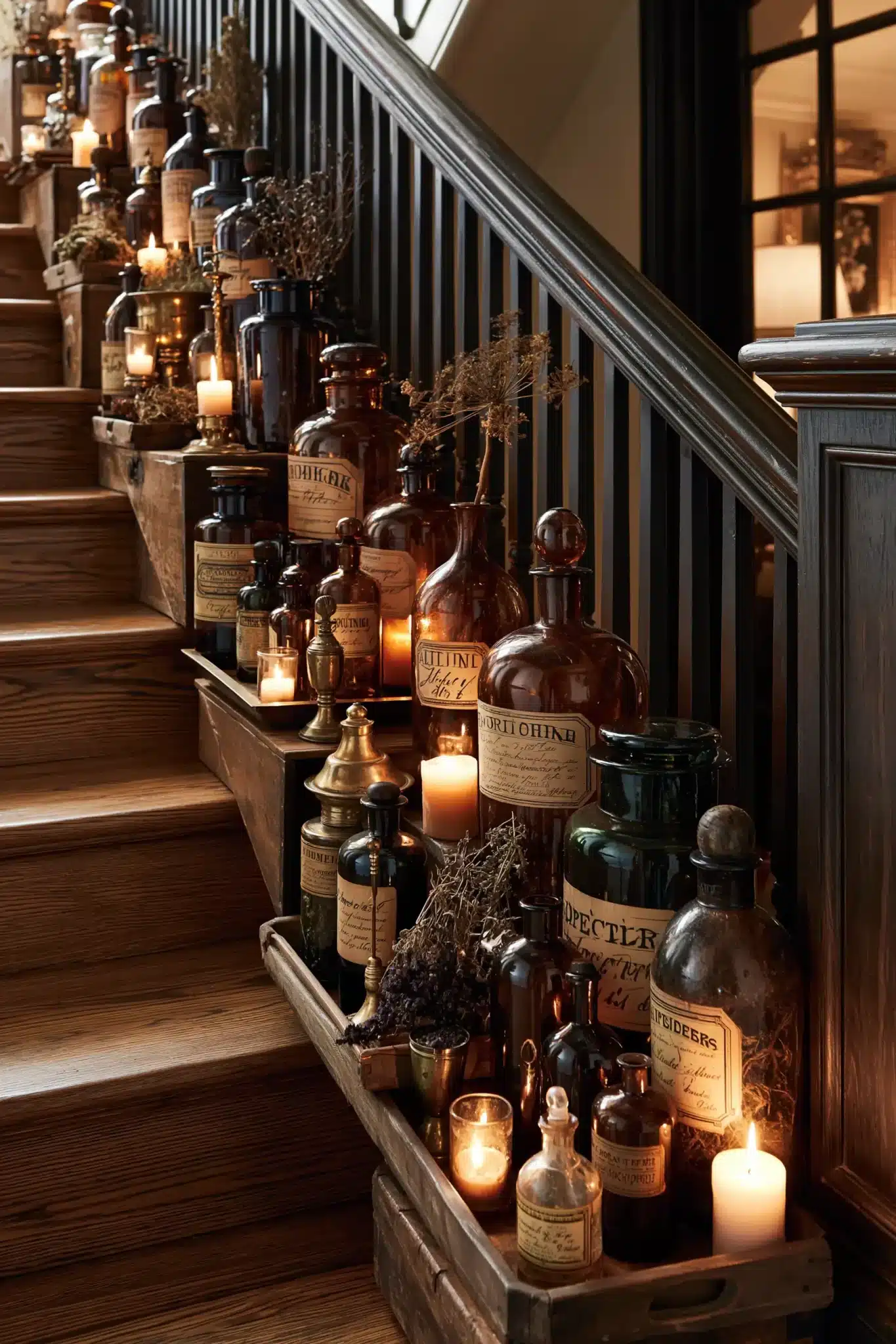 29 Halloween Staircase Decor Ideas That Skip the Cheap Stuff 28