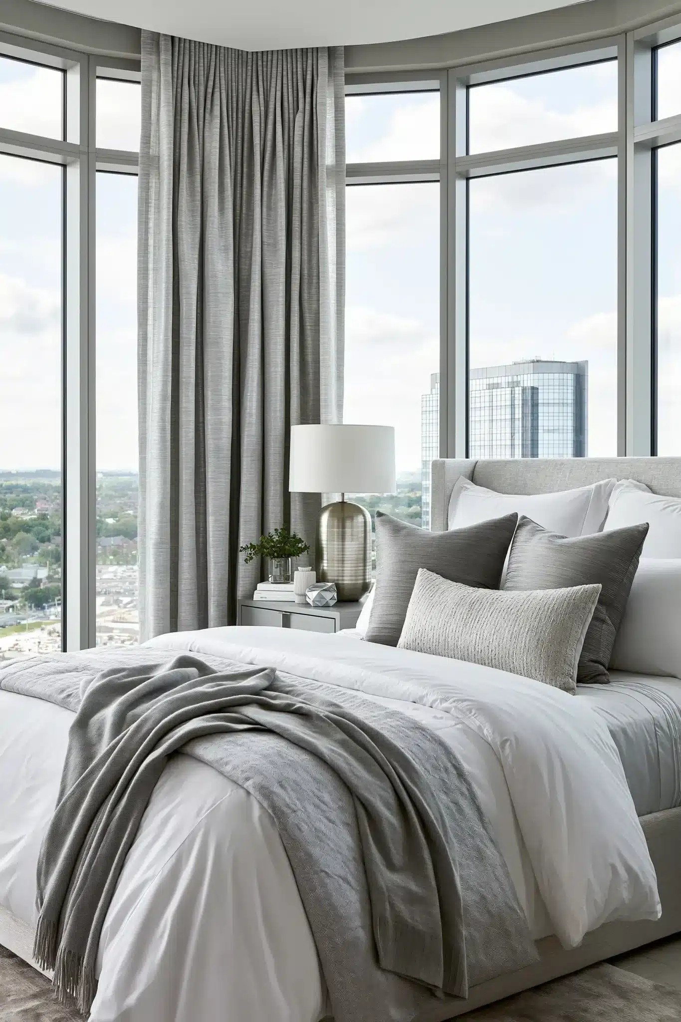 29 Grey and White Bedroom Ideas That Never Feel Flat 28
