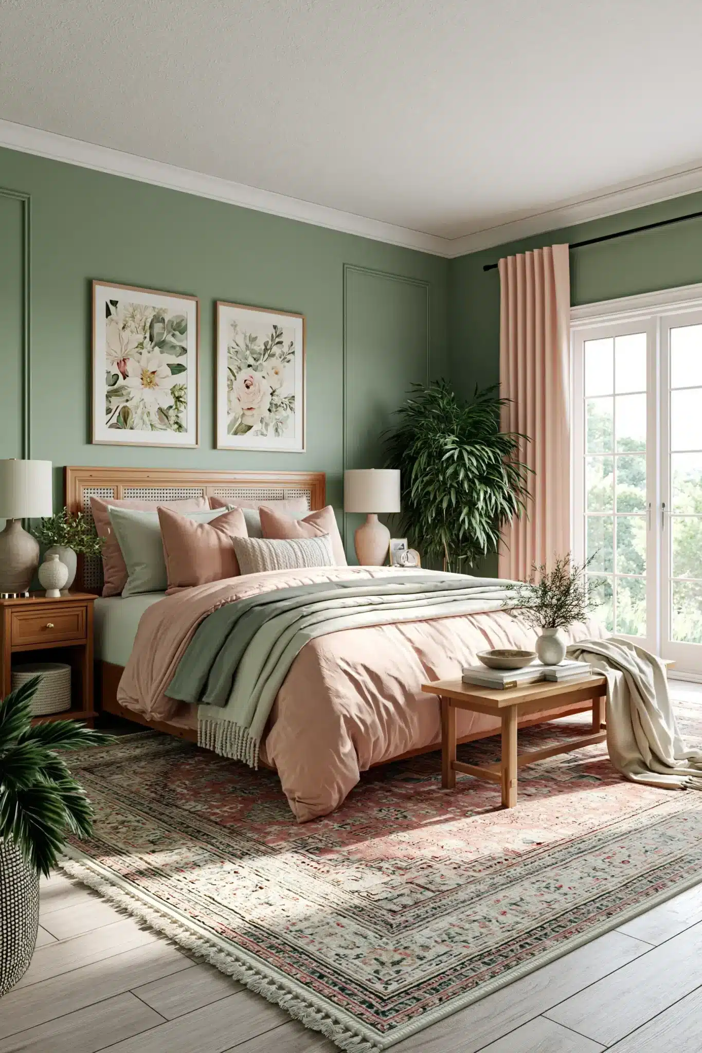 29 Sage Green and Blush Bedroom Ideas That Feel Quiet 28
