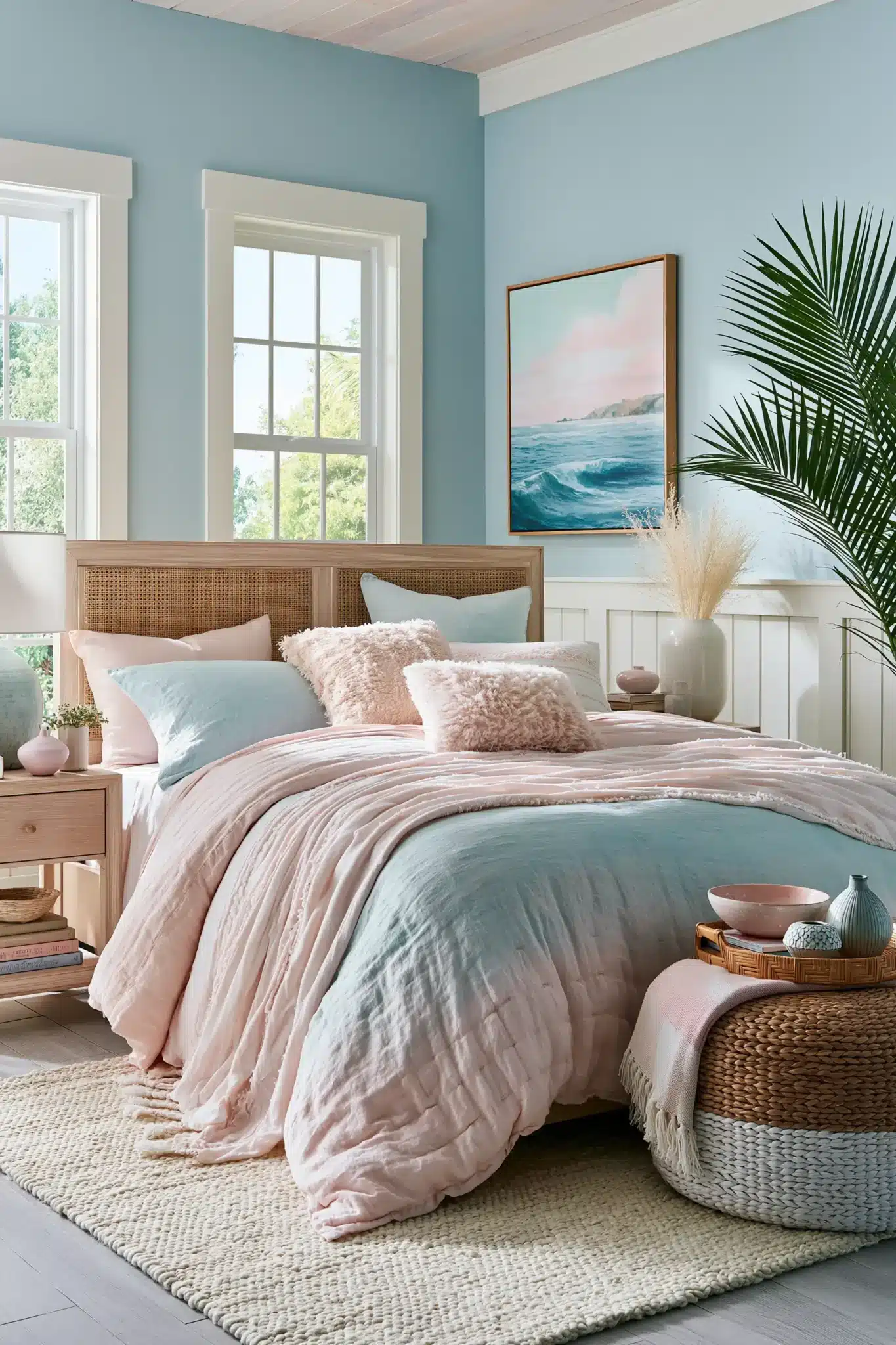 29 Light Blue and Pink Bedroom Ideas That Stay Grown-Up 28
