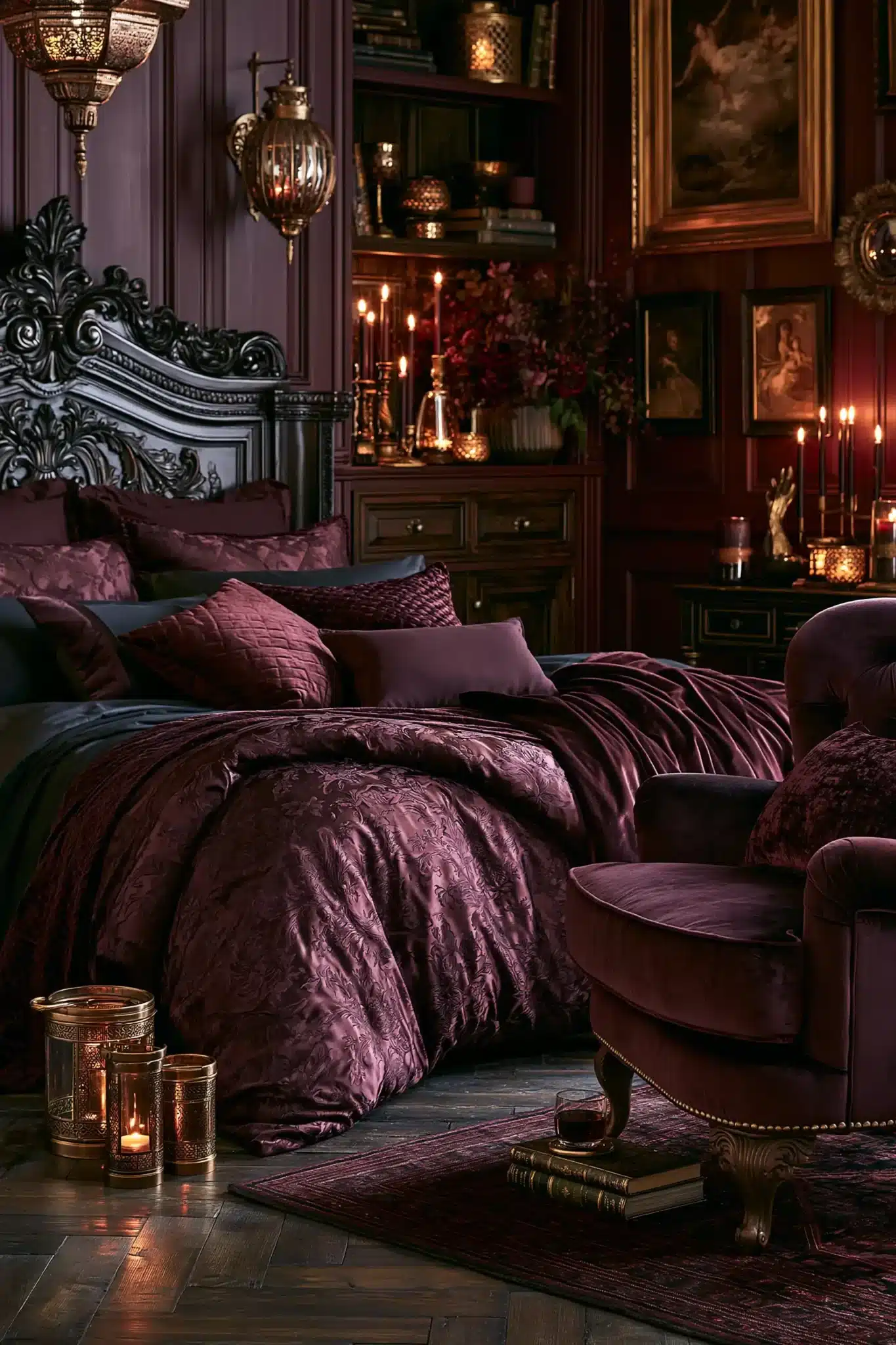 29 Purple Gothic Bedroom Ideas That Lean Into Deep Plum 28