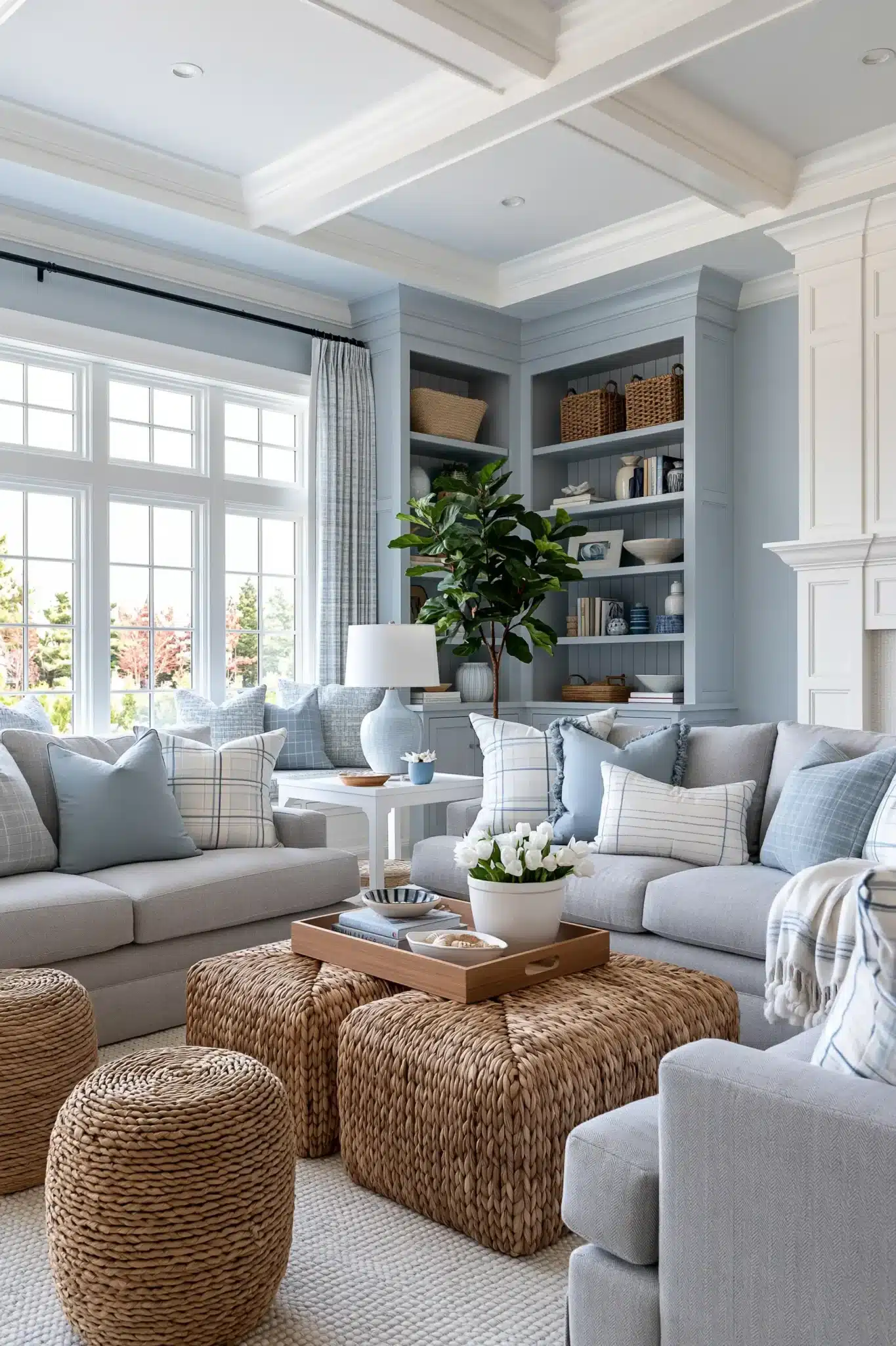 29 Light Blue and Grey Living Room Ideas That Stay Airy 28