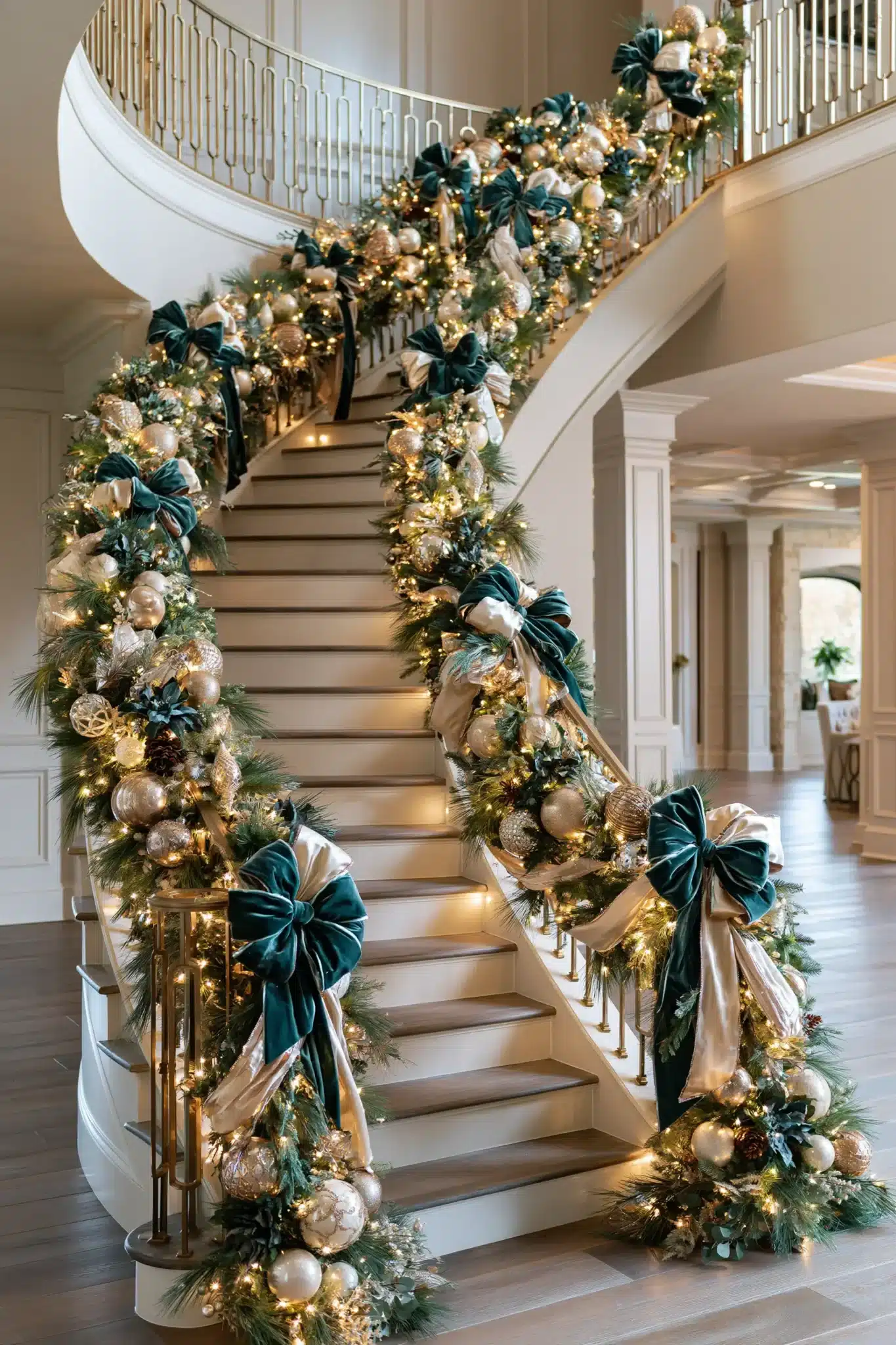 29 Christmas Staircase Decor Ideas That Actually Hold Up 29